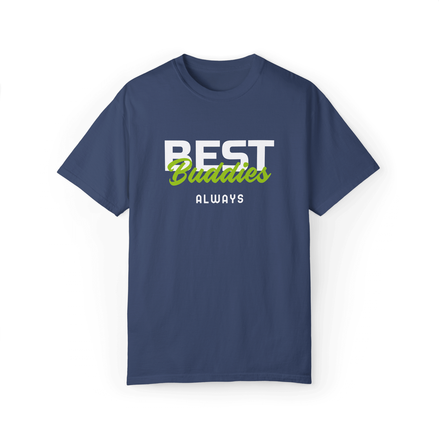 Blue T-shirt featuring the friendship-themed design with the text "BEST Buddies ALWAYS."