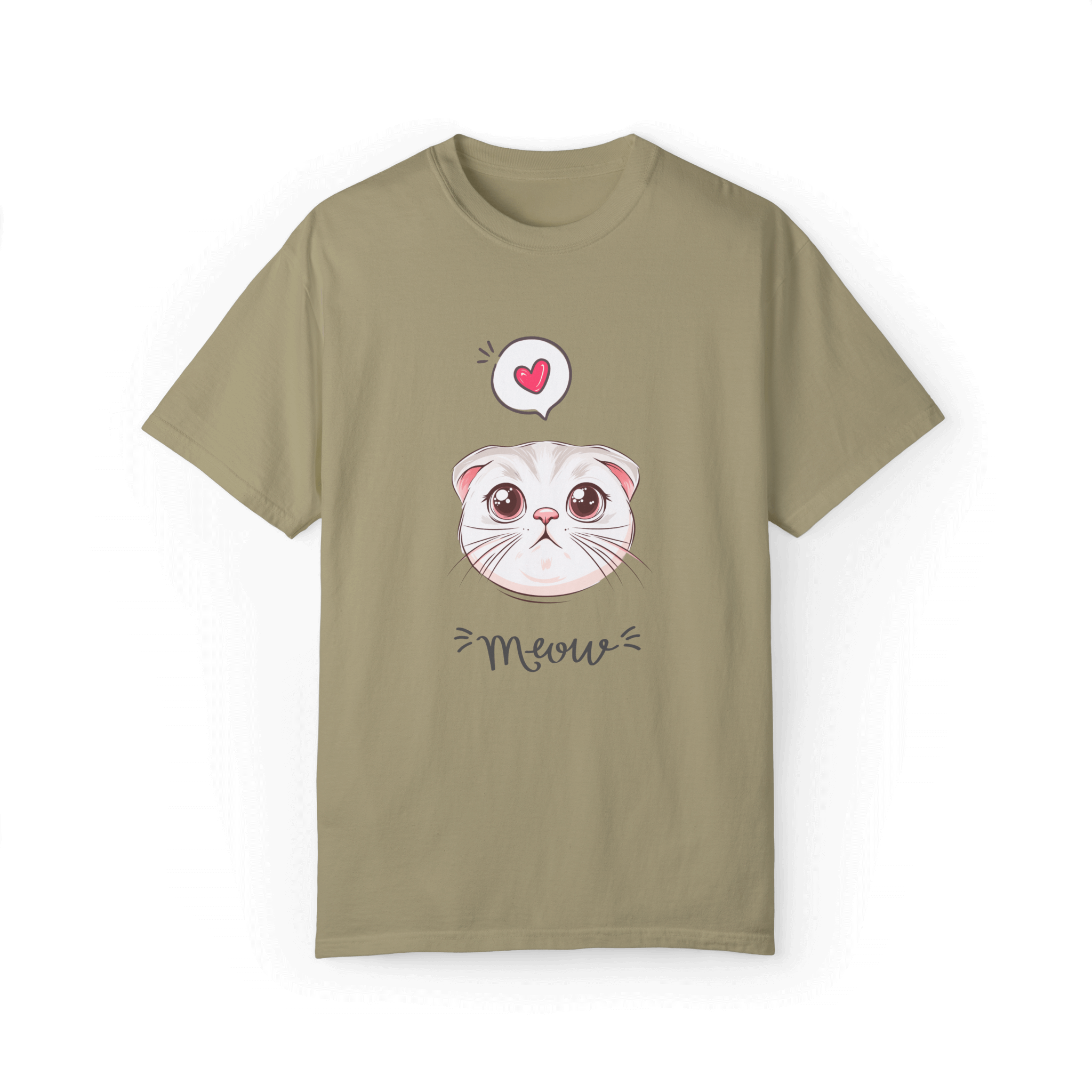 Scottish Fold Meow T-shirt - Cute Cat Love