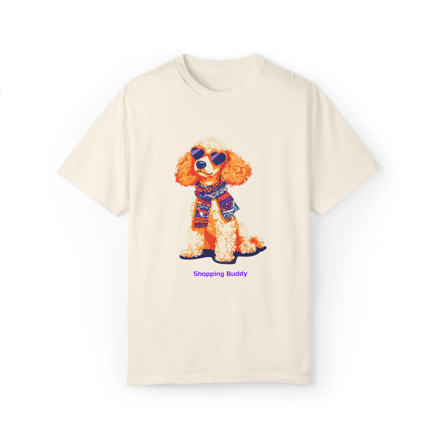 Shopping Buddy Poodle T-shirt - Stylish Canine Companion