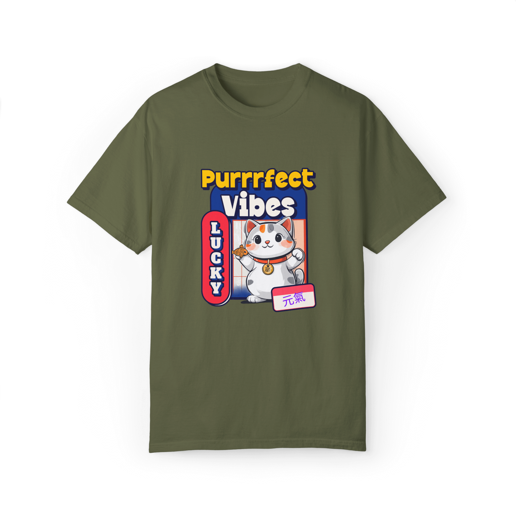 Purrrfect Vibes Scottish Fold T-shirt - Bring Good Fortune