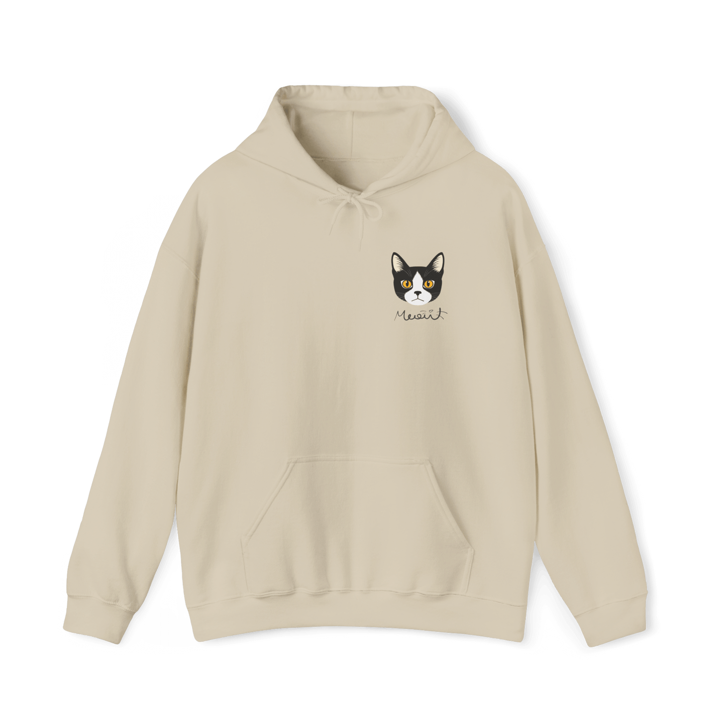 Minimalist Tuxedo Cat Hoodie - Meow Charm