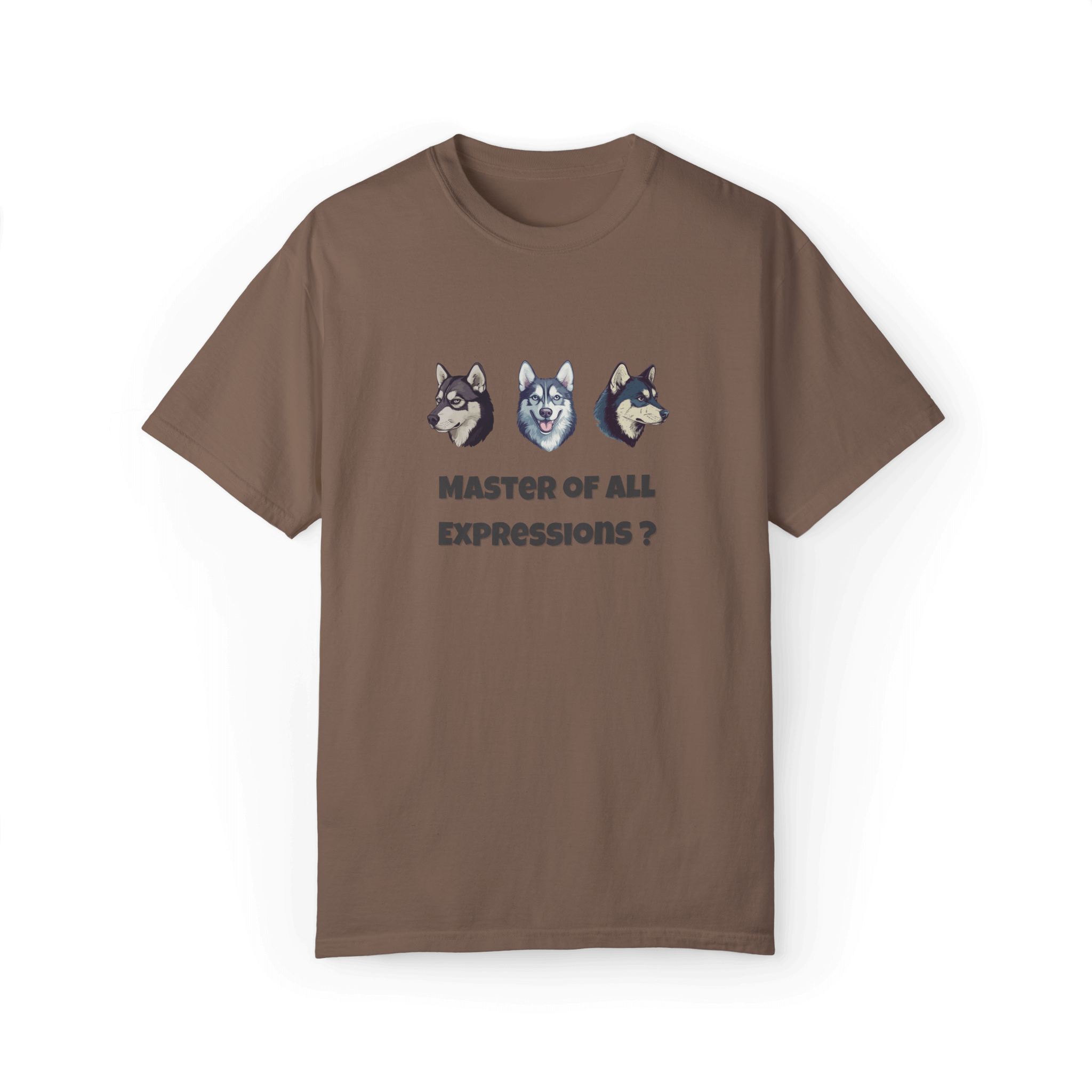 Master of Expressions Husky T-shirt - Playful Design