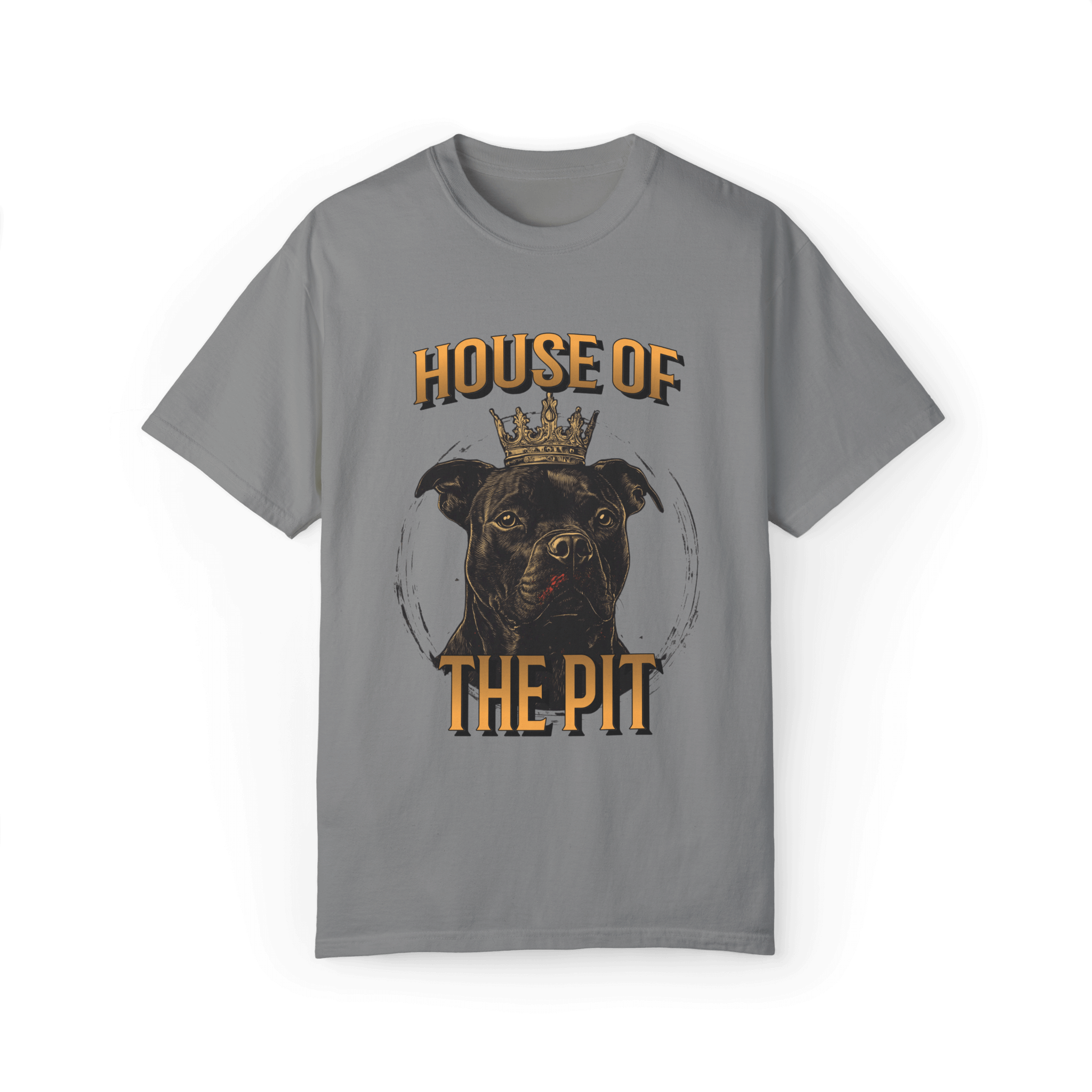 House of the Pit T-shirt - Regal Pit Bull Design