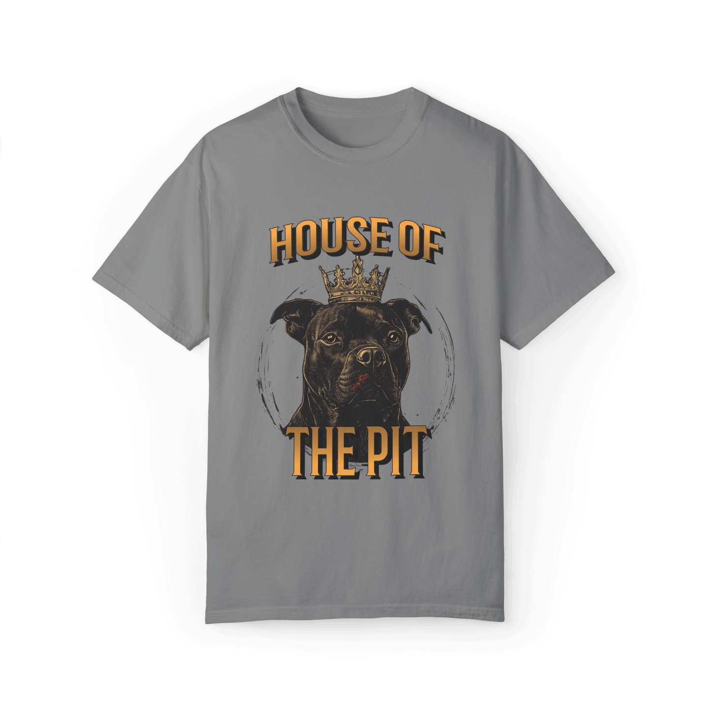 House of the Pit T-shirt - Regal Pit Bull Design