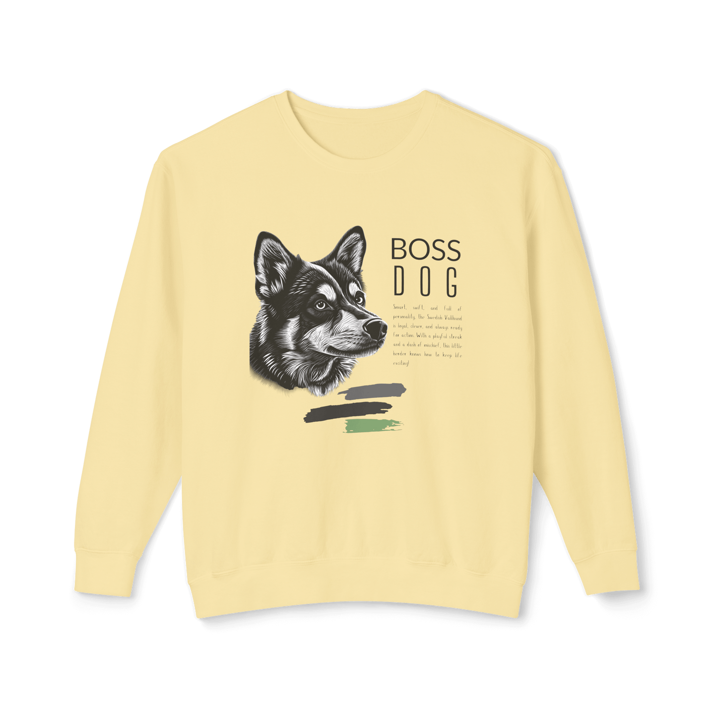 Boss Dog Sweatshirt - Swedish Vallhund Confidence