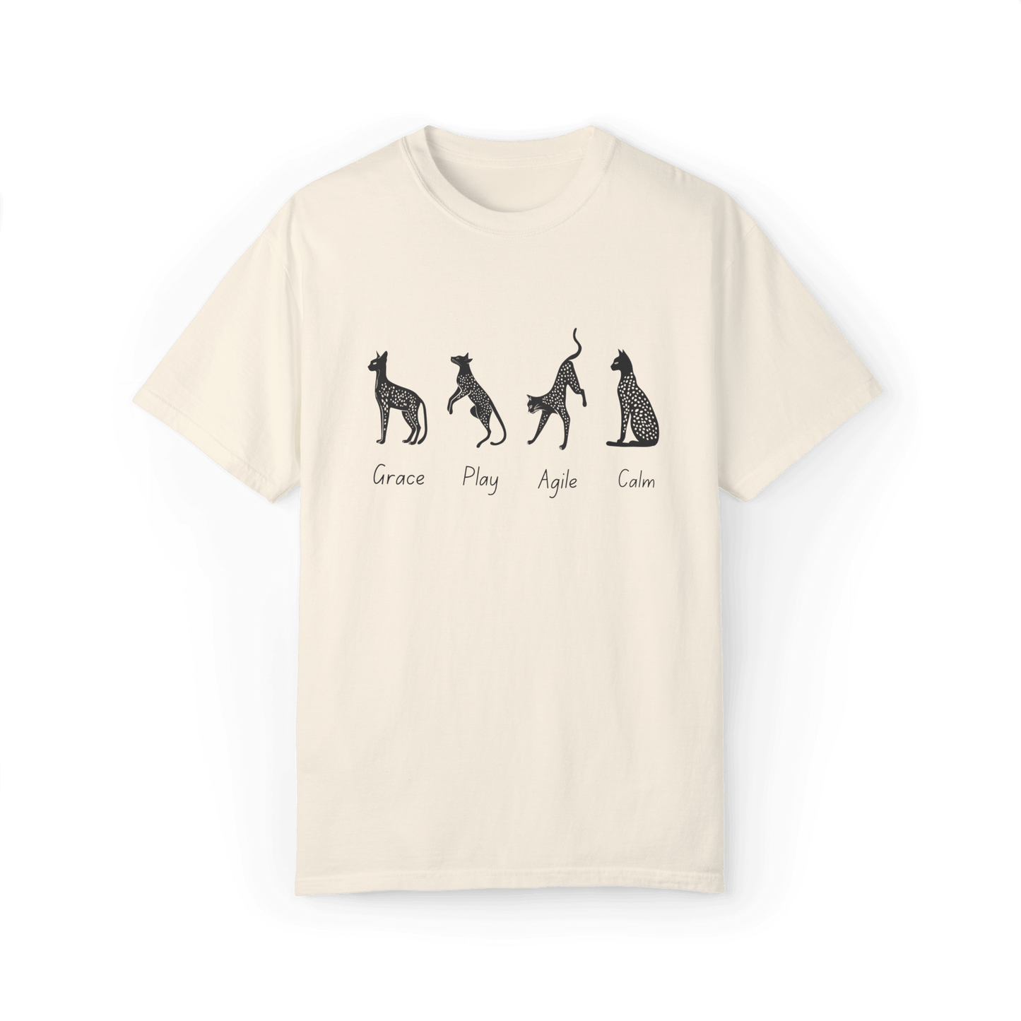 Graceful Savannah Cat T-shirt - Elegant & Playful Design