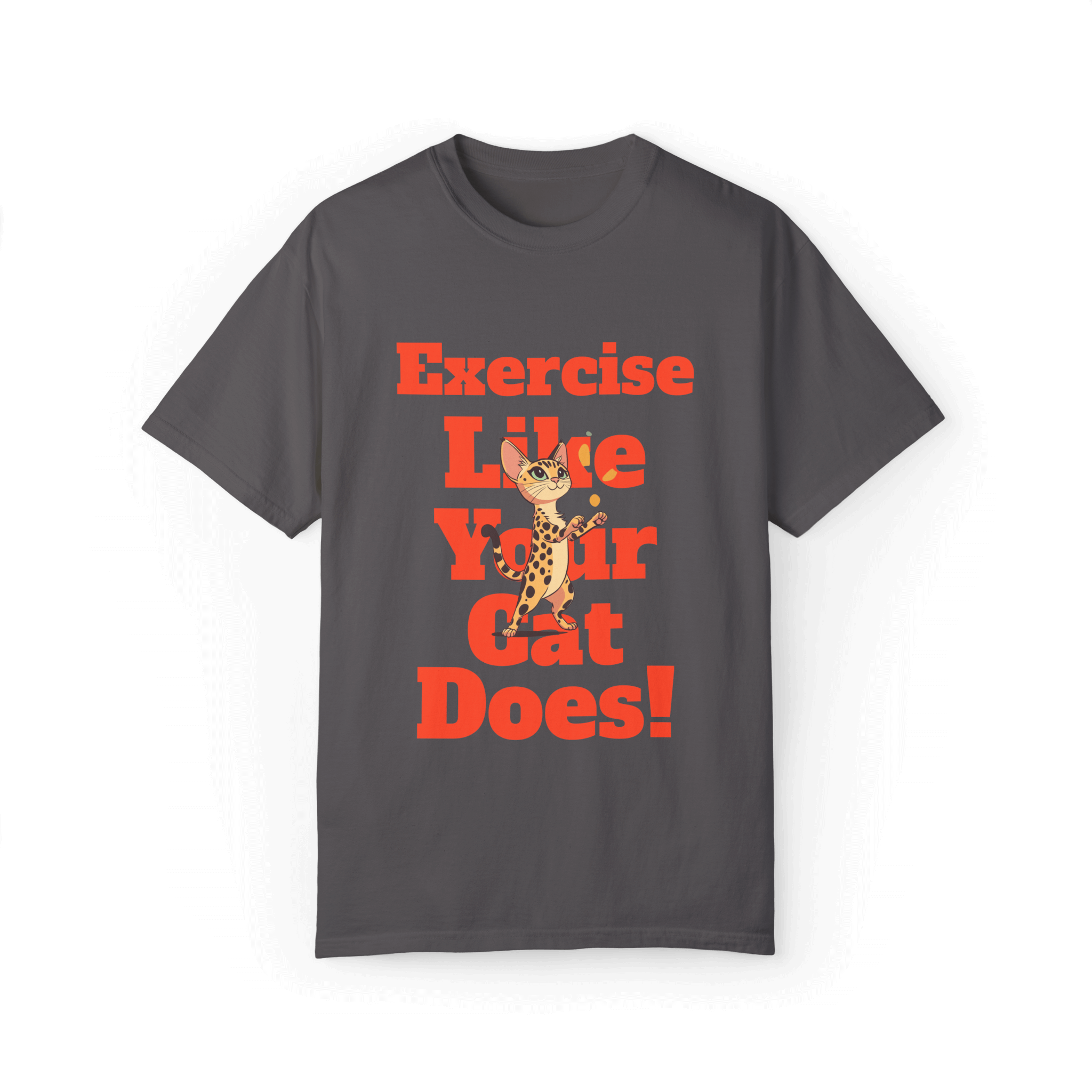 Active Savannah Cat T-shirt - Fun Workout Inspiration