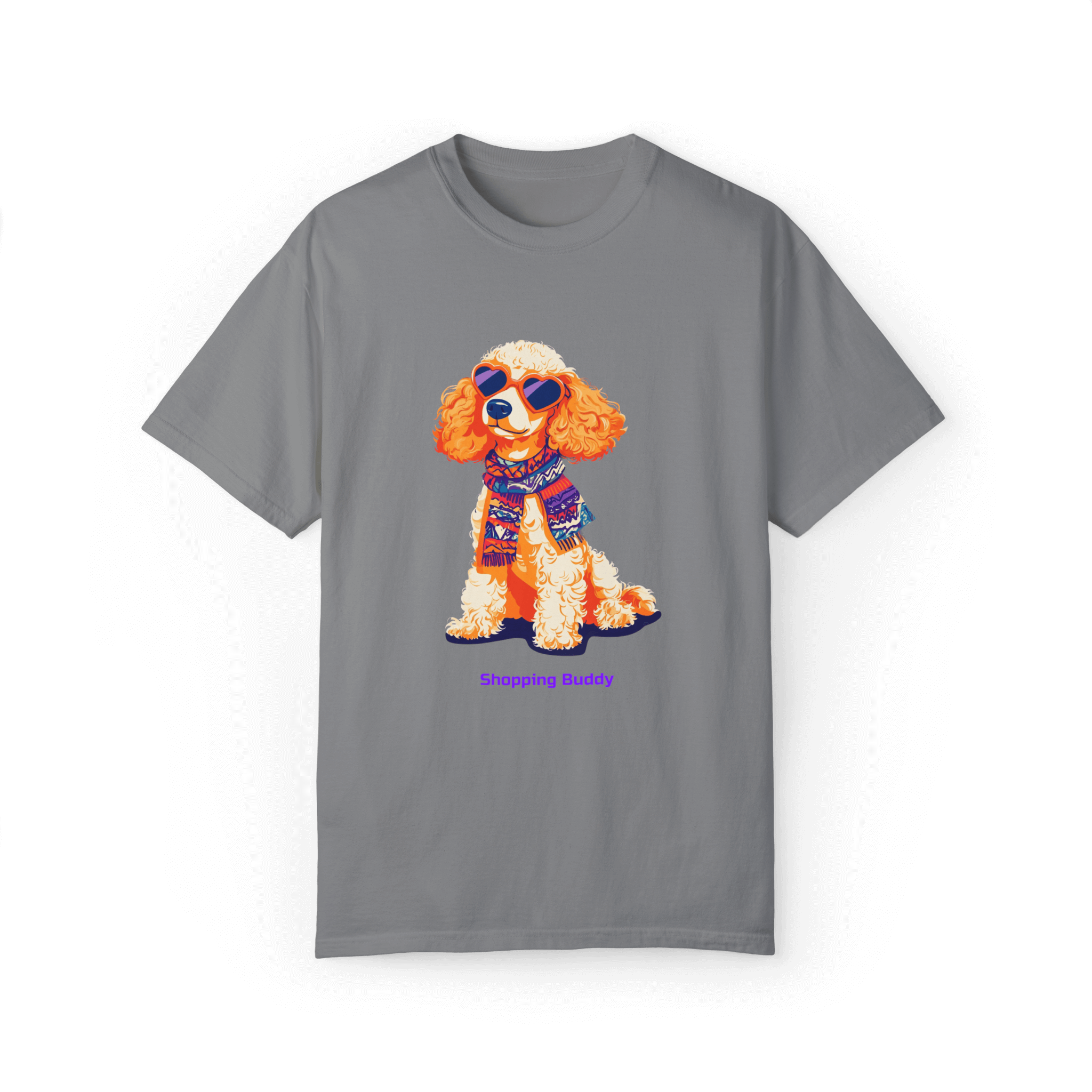 Shopping Buddy Poodle T-shirt - Stylish Canine Companion