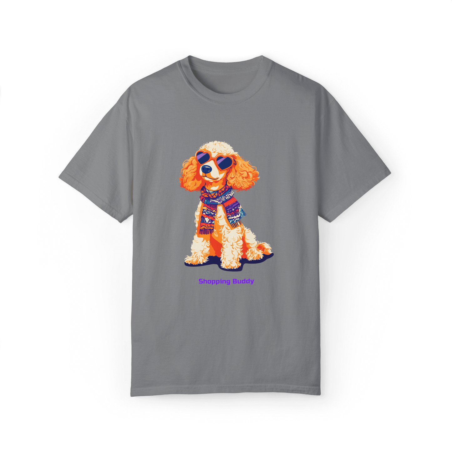 Shopping Buddy Poodle T-shirt - Stylish Canine Companion