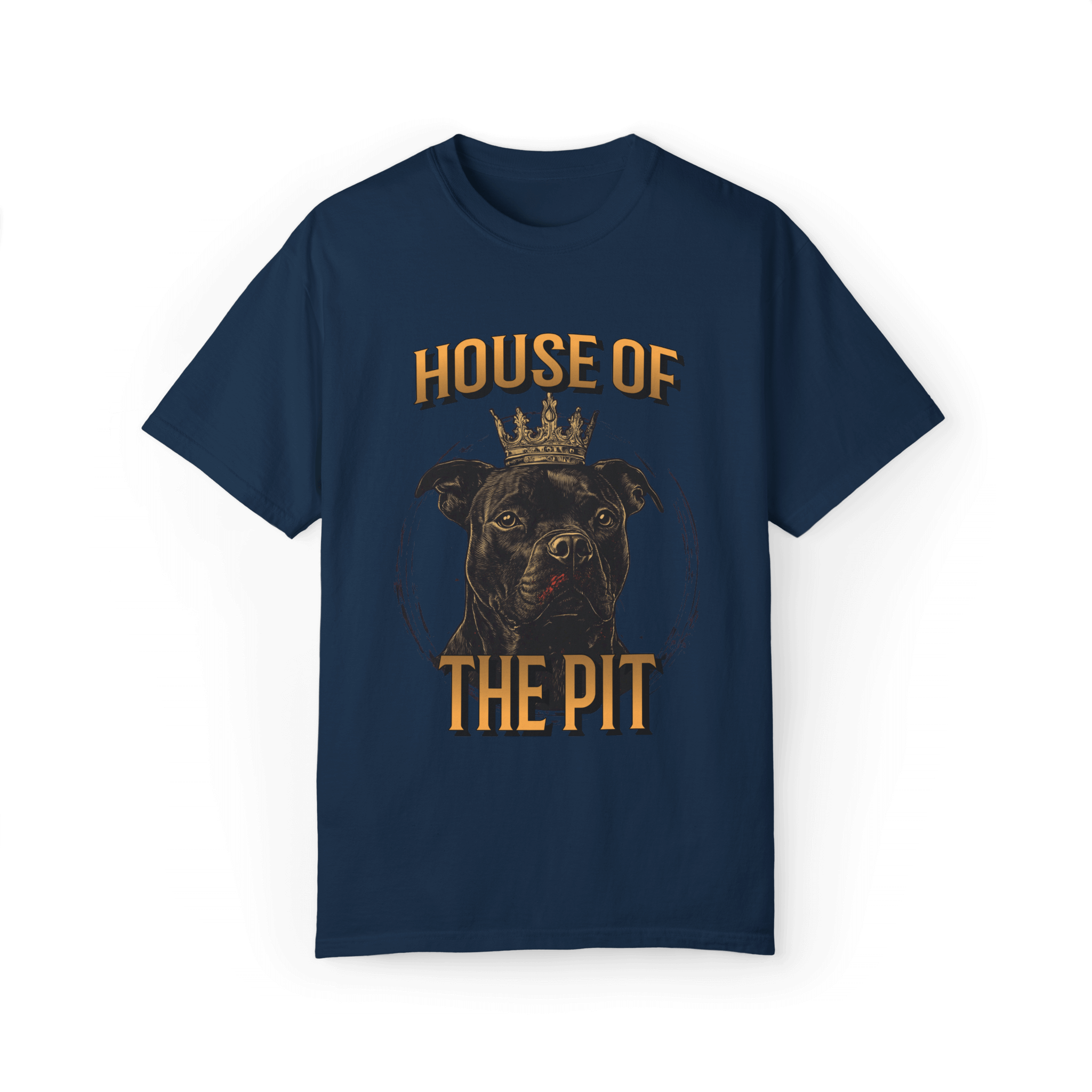 House of the Pit T-shirt - Regal Pit Bull Design