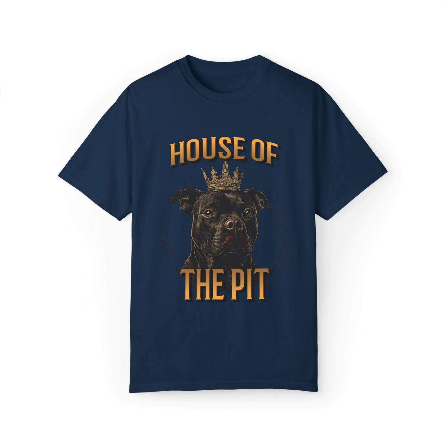 House of the Pit T-shirt - Regal Pit Bull Design