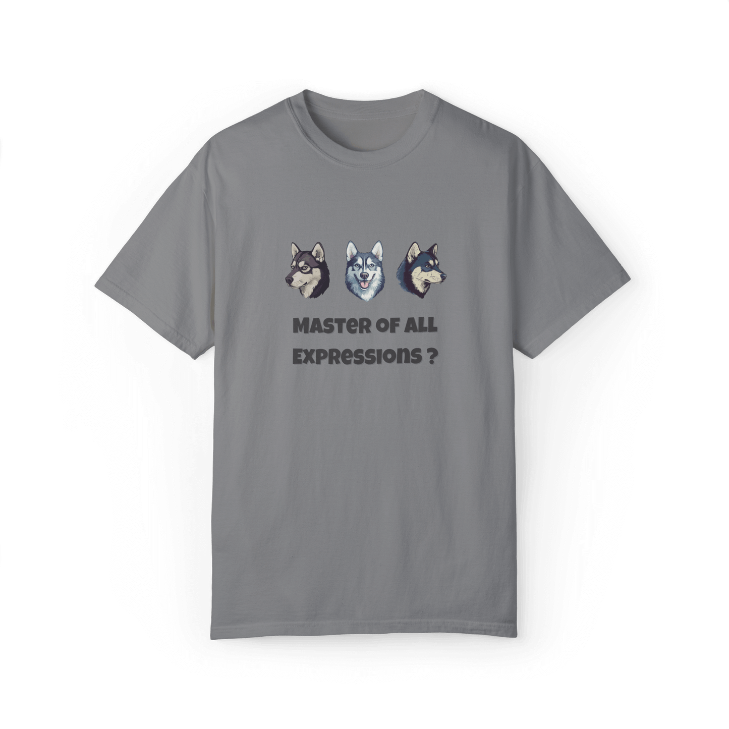 Master of Expressions Husky T-shirt - Playful Design