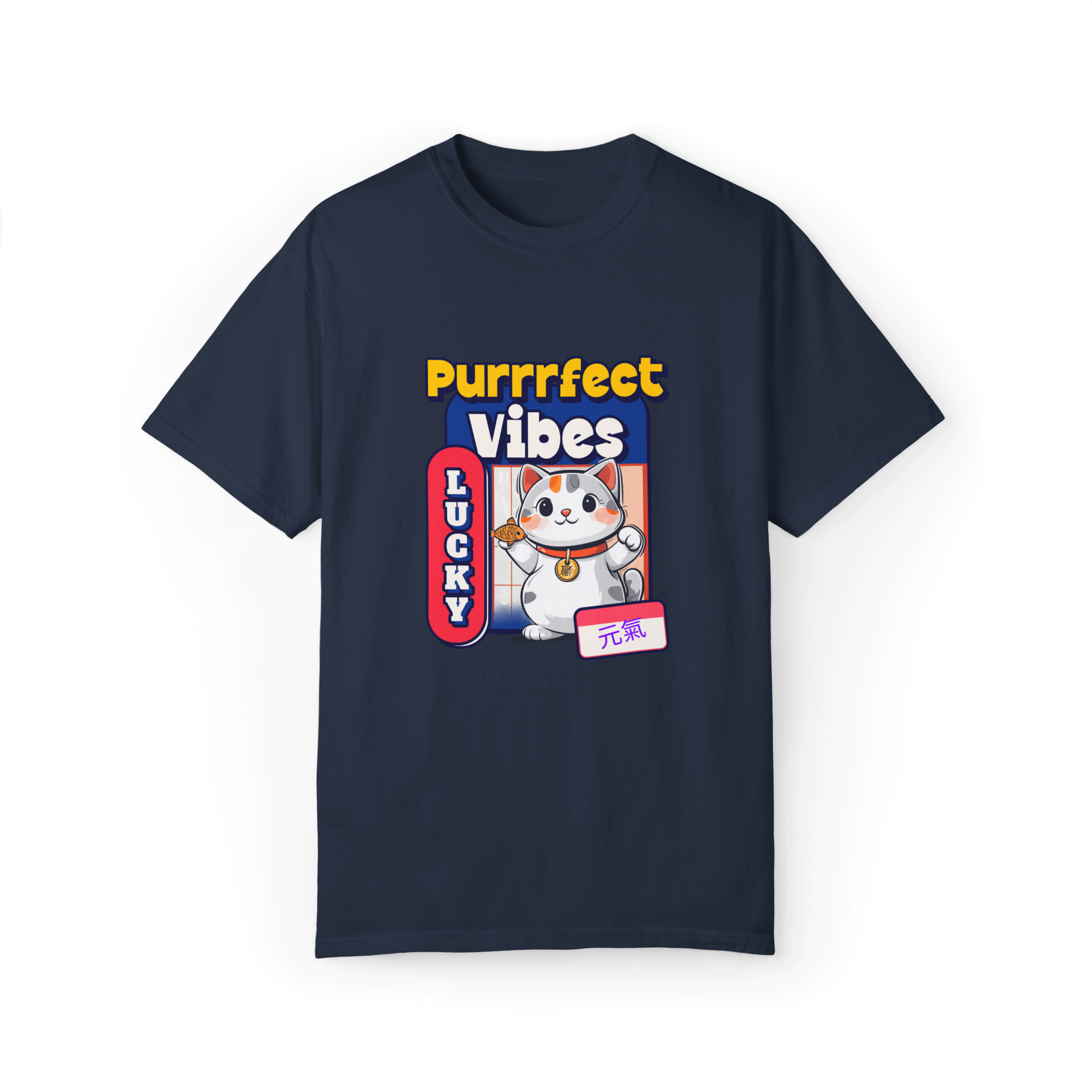 Purrrfect Vibes Scottish Fold T-shirt - Bring Good Fortune