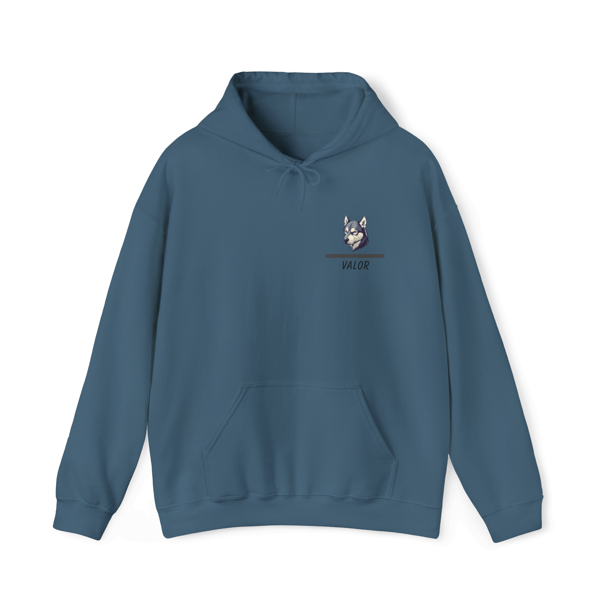 Valor Husky Hoodie - Minimalist Design for Dog Lovers