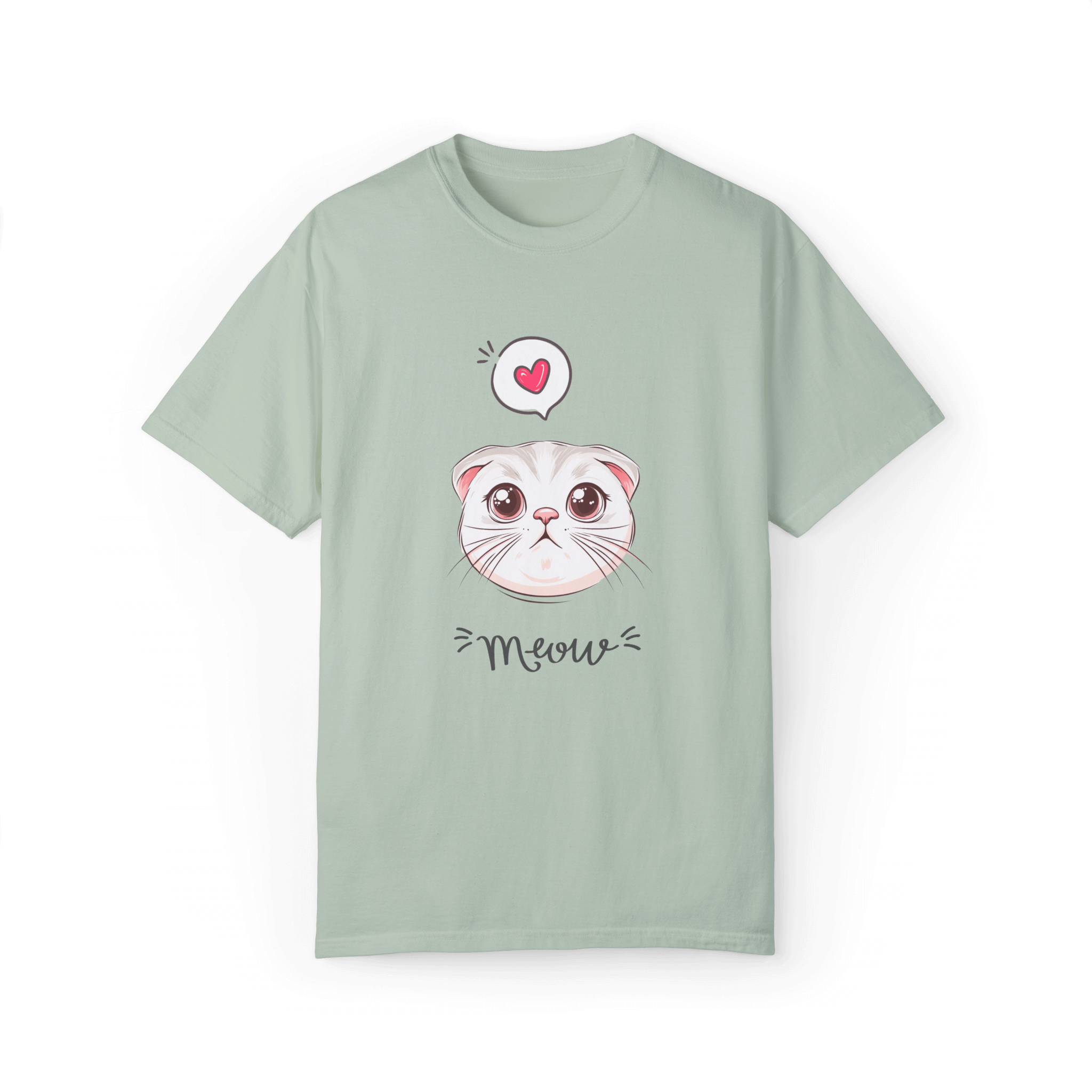 Scottish Fold Meow T-shirt - Cute Cat Love