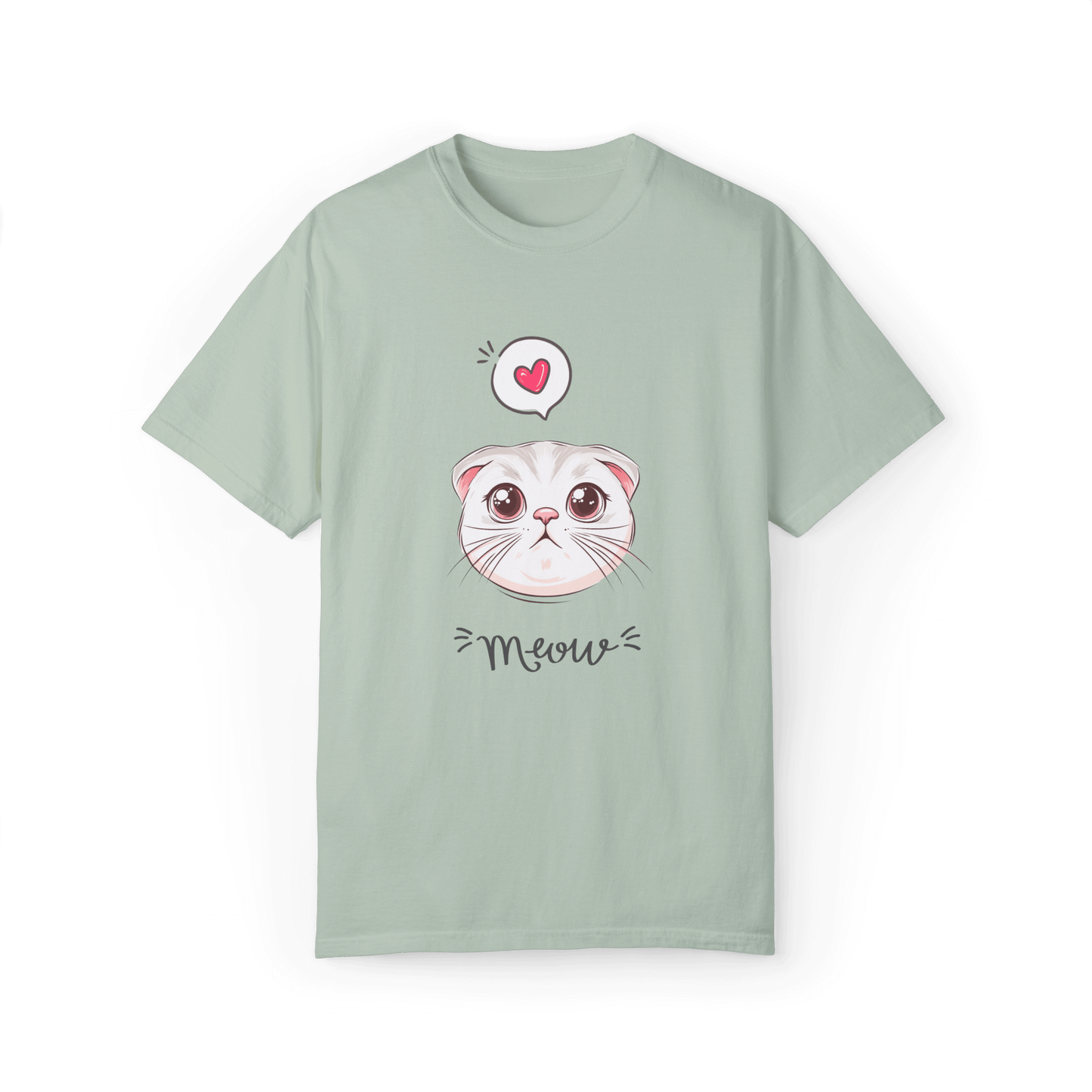 Scottish Fold Meow T-shirt - Cute Cat Love