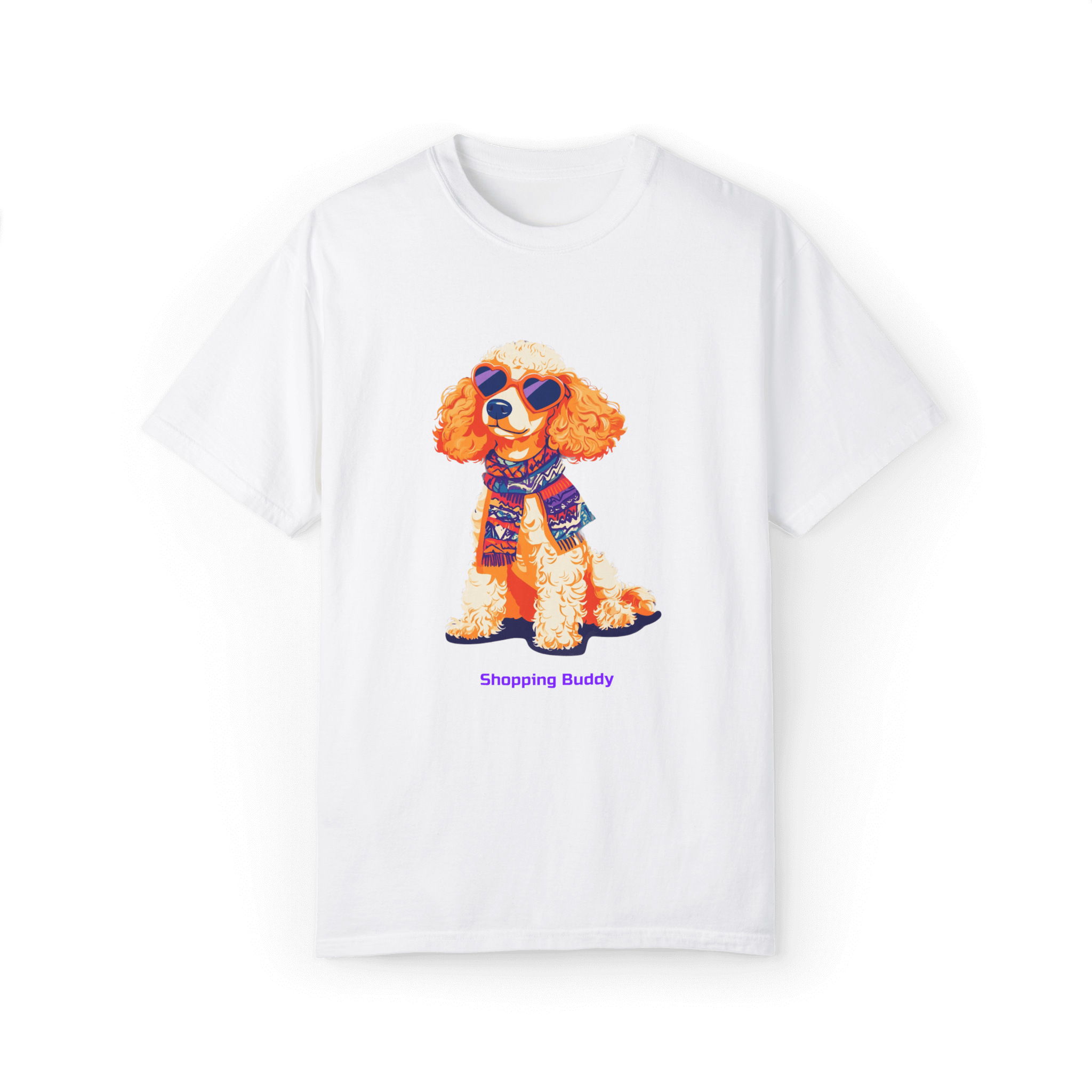 Shopping Buddy Poodle T-shirt - Stylish Canine Companion