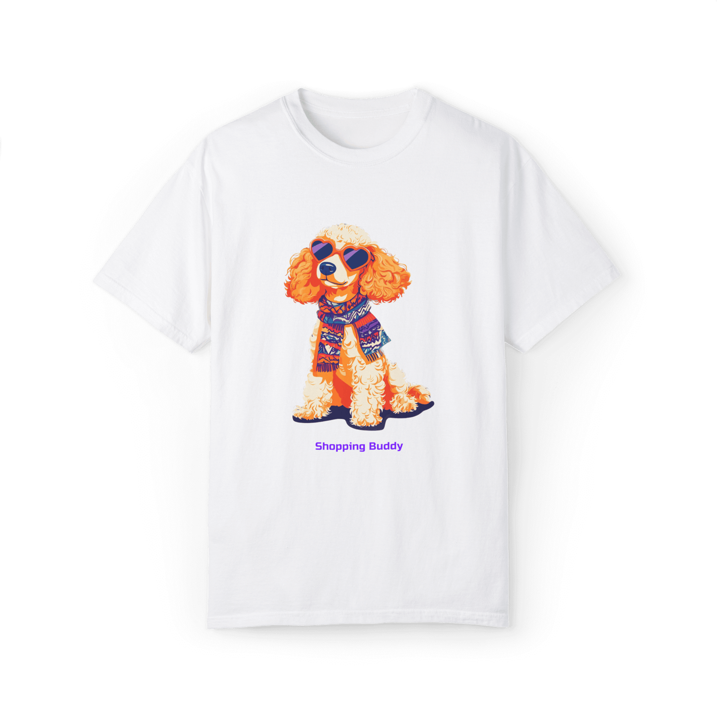 Shopping Buddy Poodle T-shirt - Stylish Canine Companion