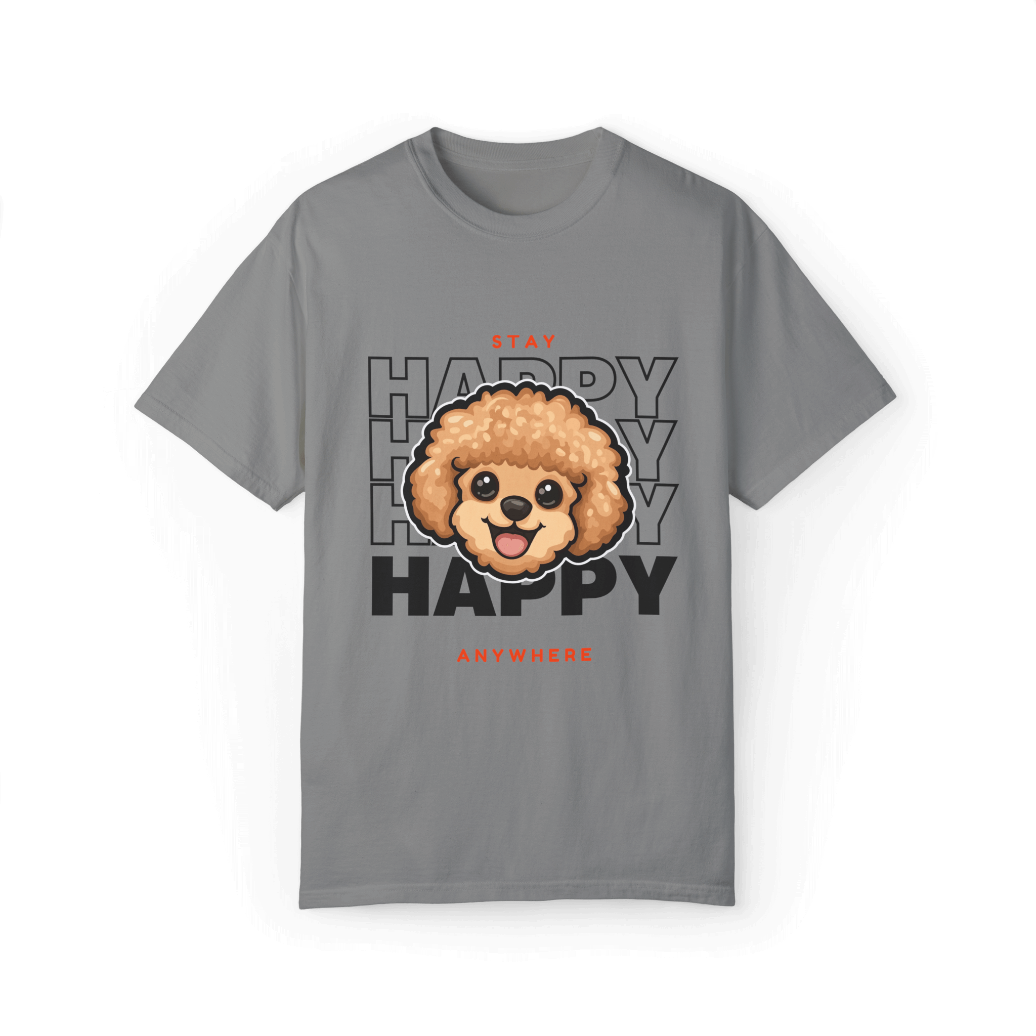 Stay Happy Poodle T-shirt - Joy Anywhere