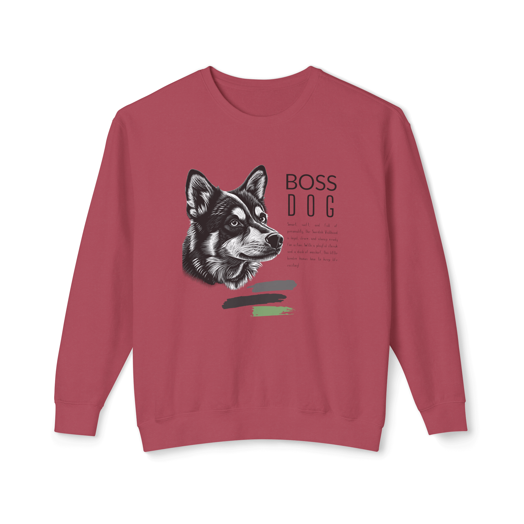 Boss Dog Sweatshirt - Swedish Vallhund Confidence