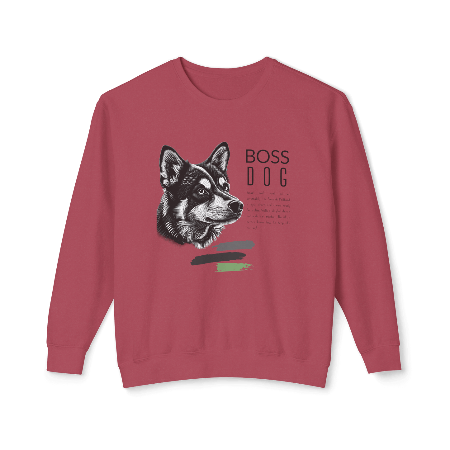 Boss Dog Sweatshirt - Swedish Vallhund Confidence