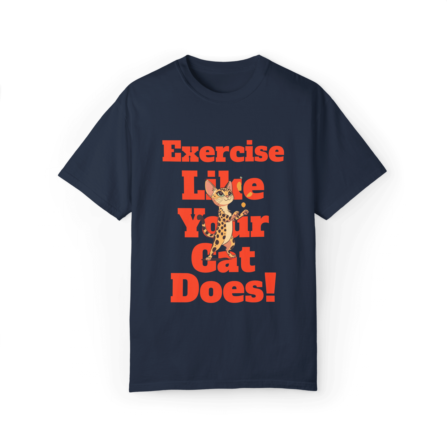 Active Savannah Cat T-shirt - Fun Workout Inspiration