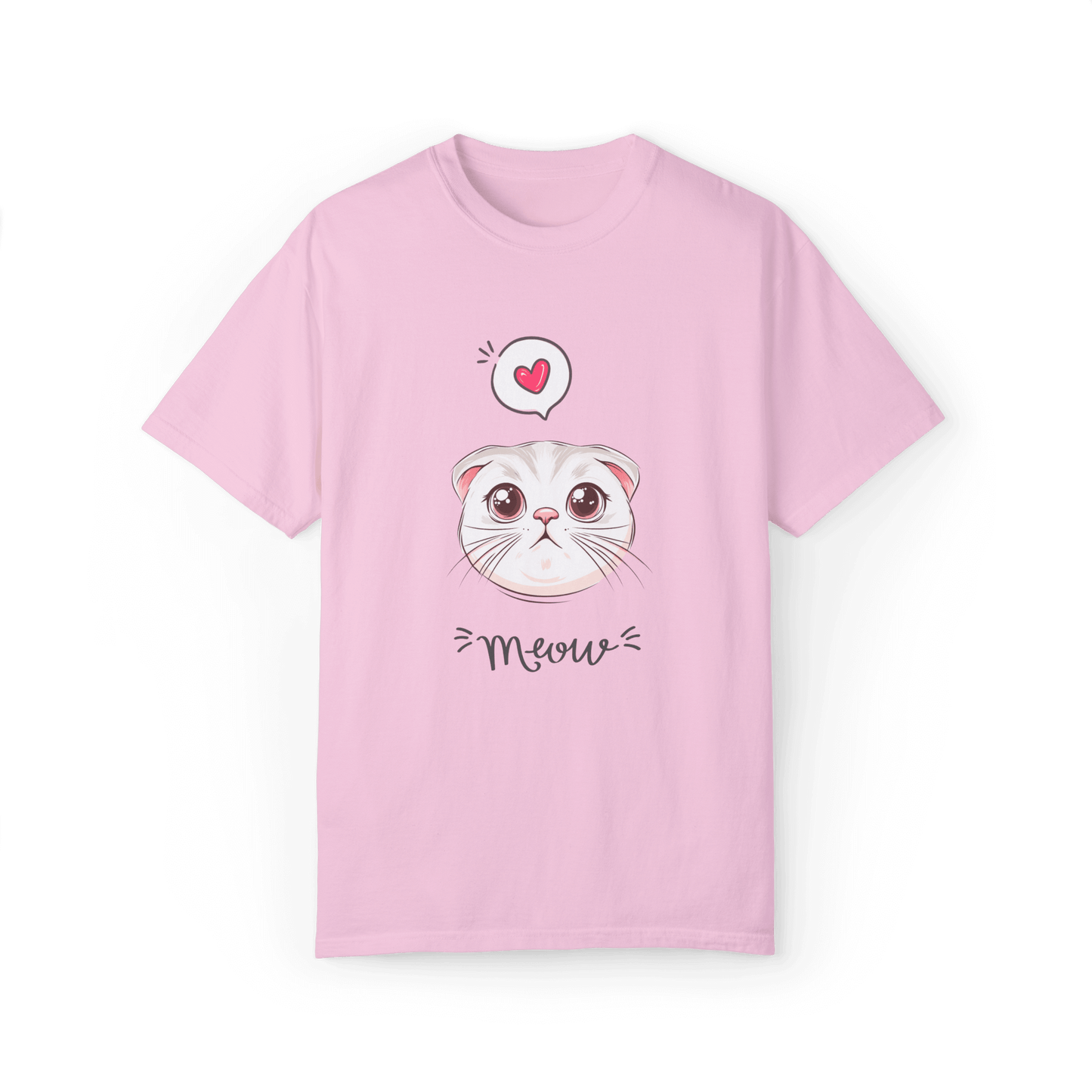 Scottish Fold Meow T-shirt - Cute Cat Love