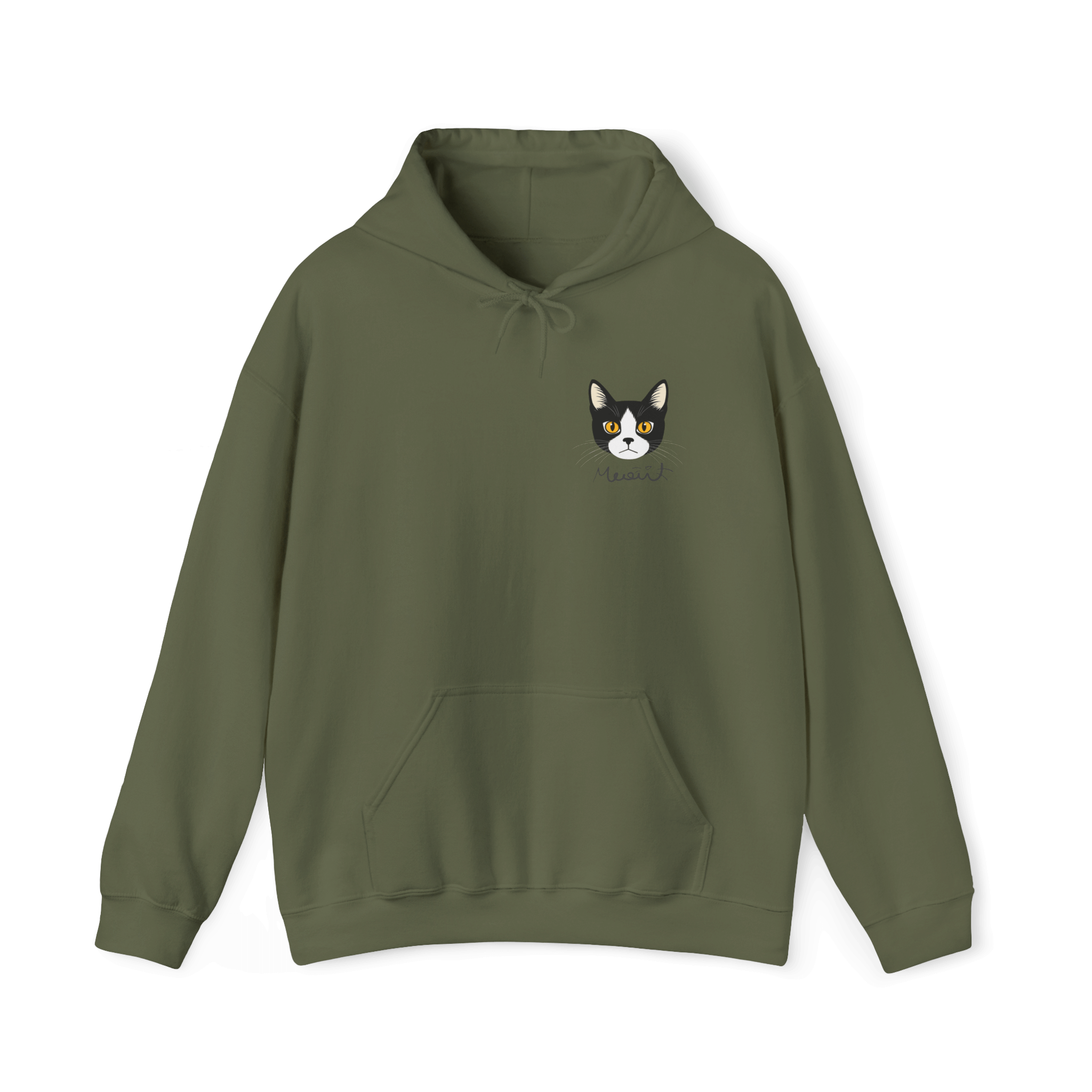 Minimalist Tuxedo Cat Hoodie - Meow Charm