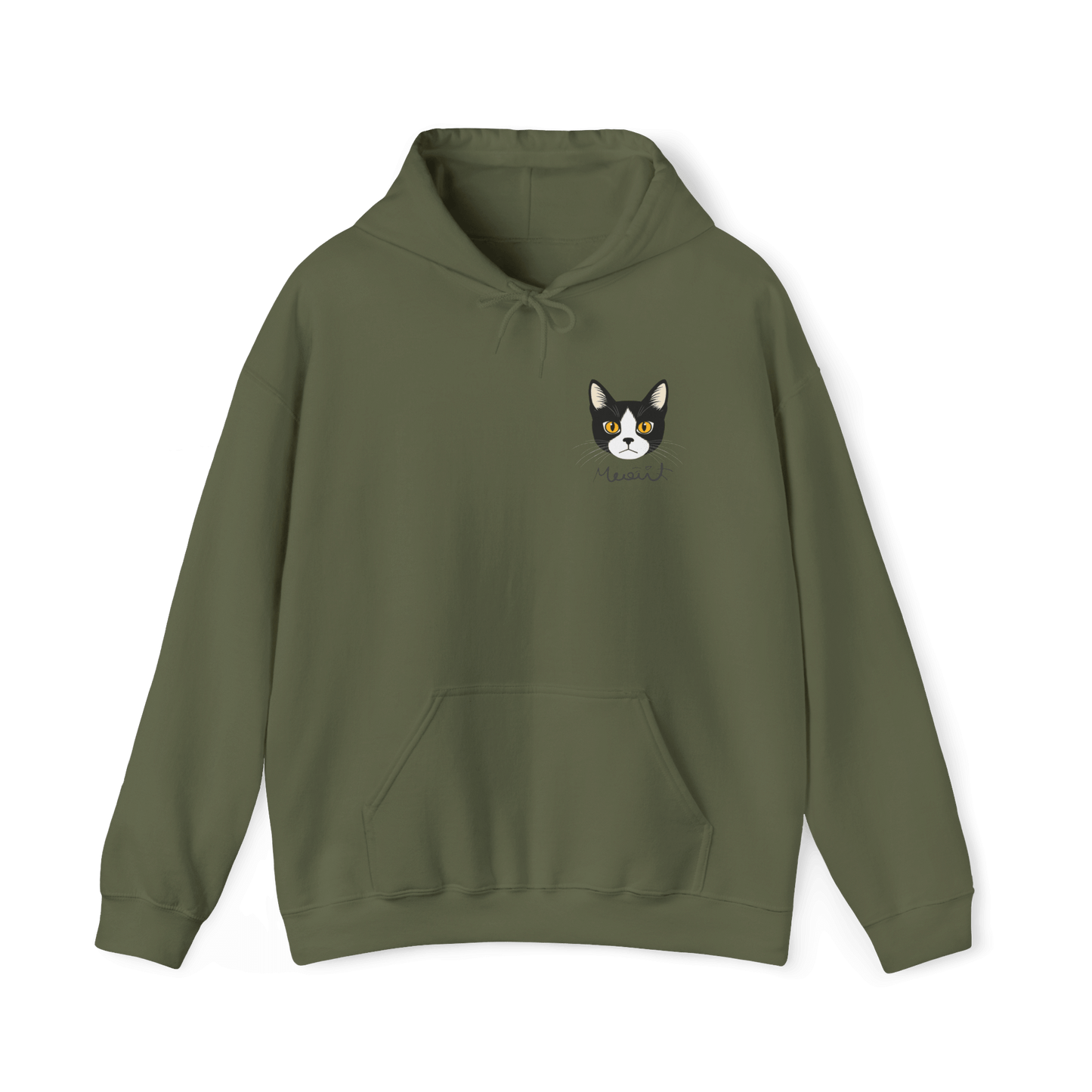 Minimalist Tuxedo Cat Hoodie - Meow Charm