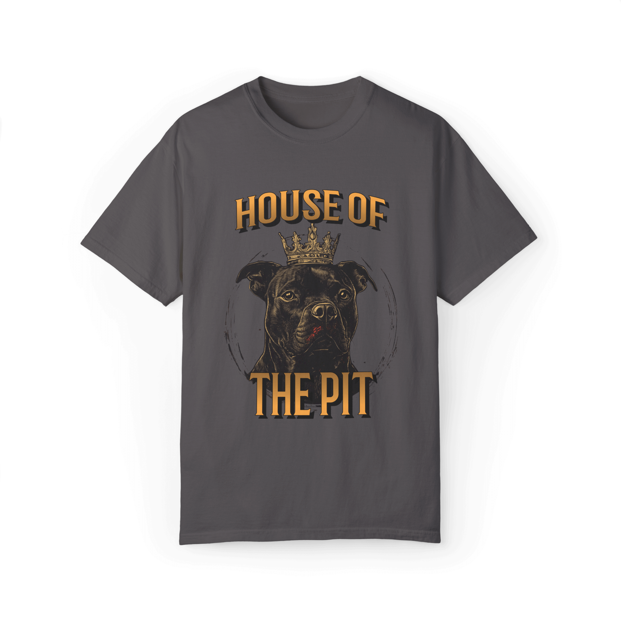 House of the Pit T-shirt - Regal Pit Bull Design