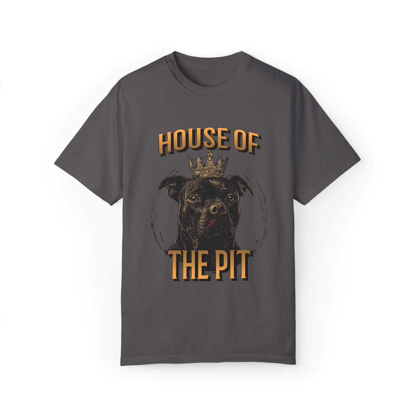 House of the Pit T-shirt - Regal Pit Bull Design