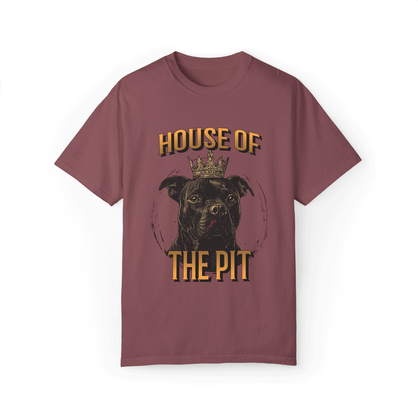 House of the Pit T-shirt - Regal Pit Bull Design