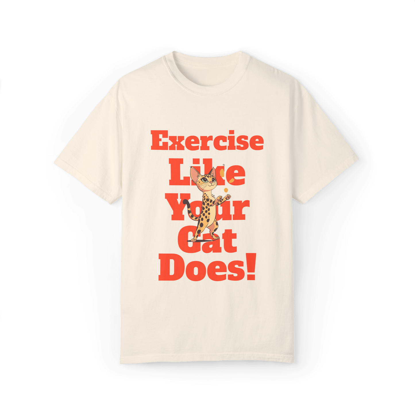 Active Savannah Cat T-shirt - Fun Workout Inspiration