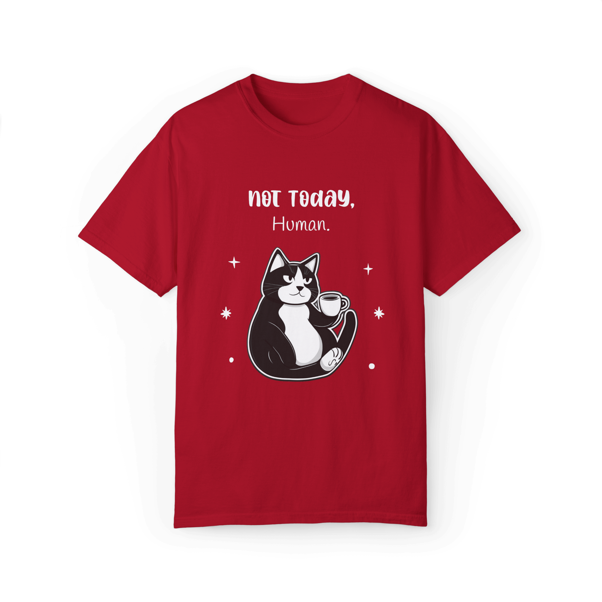 Not Today, Human T-shirt - Tuxedo Cat Attitude