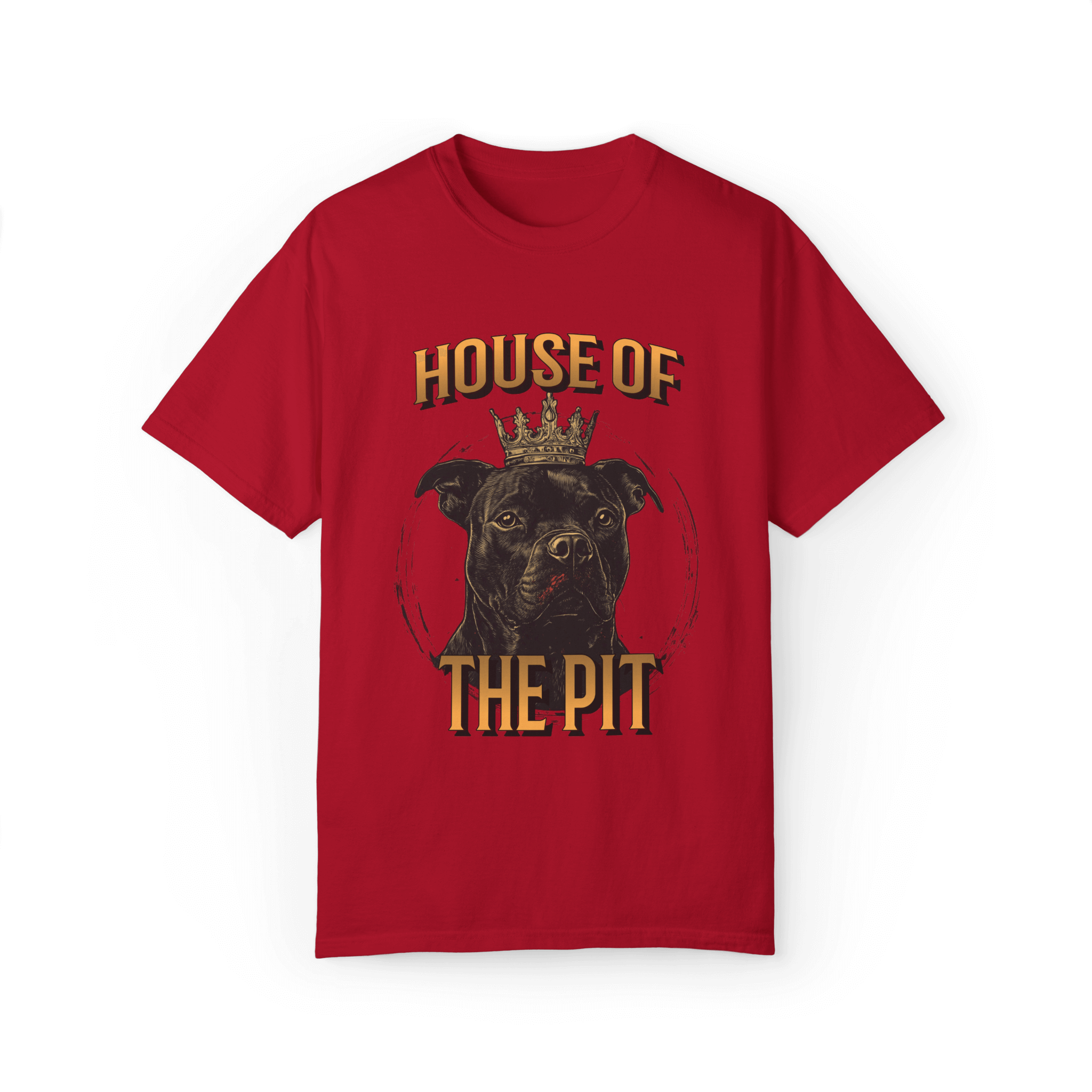 House of the Pit T-shirt - Regal Pit Bull Design