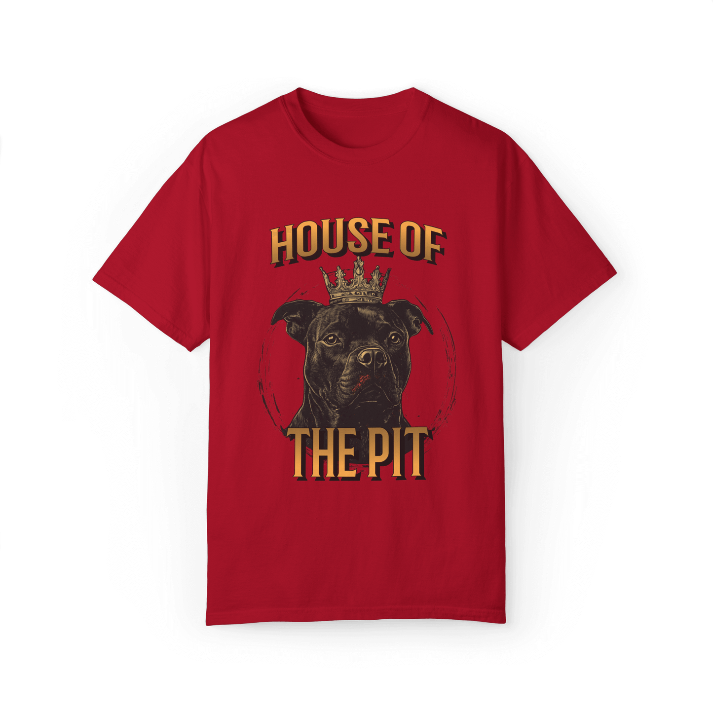 House of the Pit T-shirt - Regal Pit Bull Design