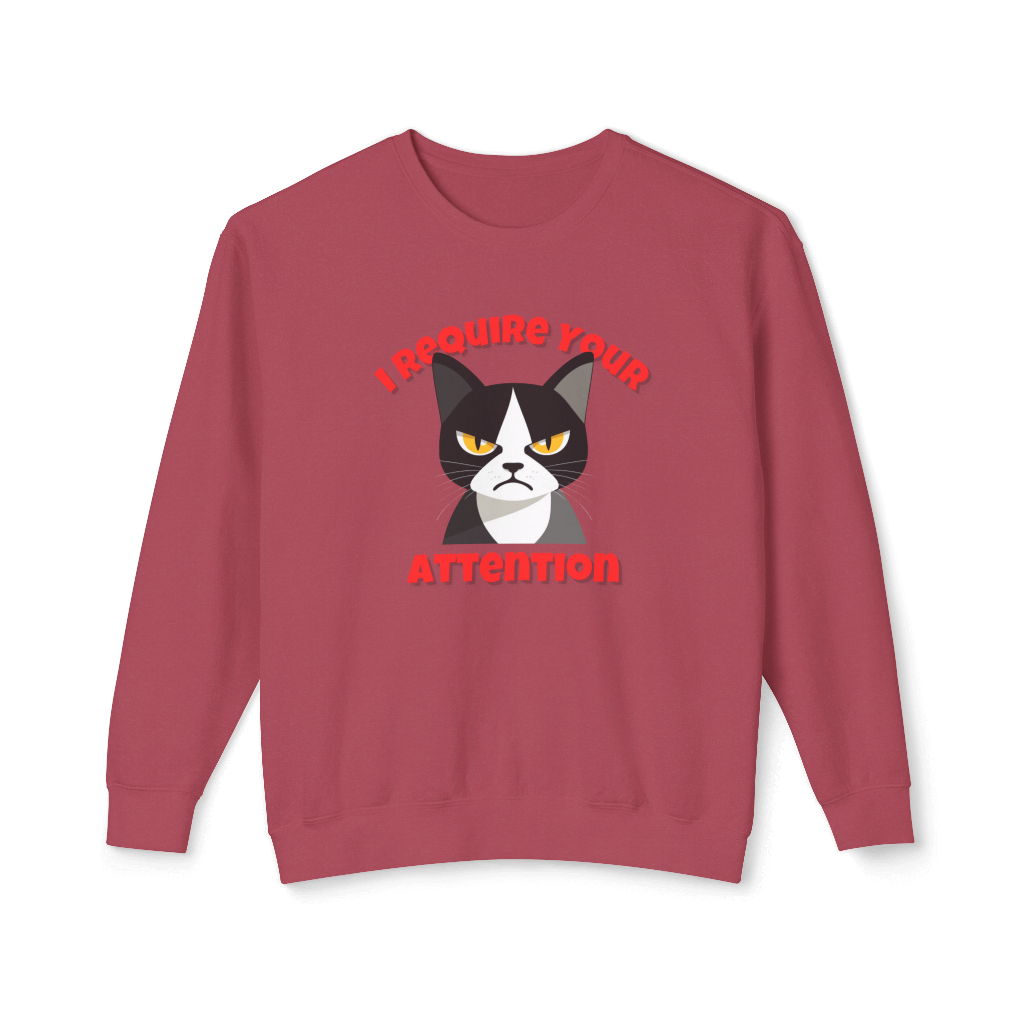 I Require Your Attention Sweatshirt - Tuxedo Cat Sass