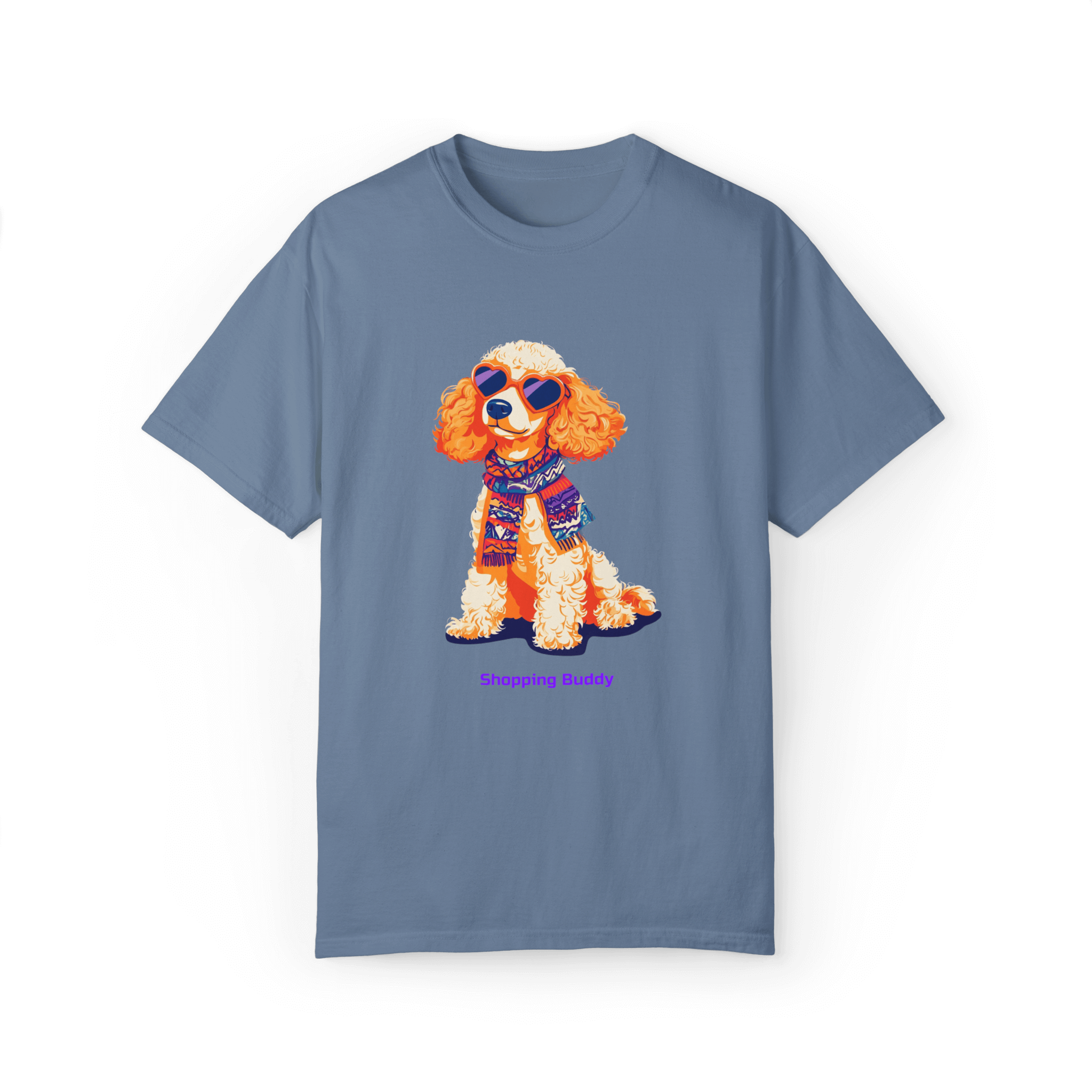 Shopping Buddy Poodle T-shirt - Stylish Canine Companion