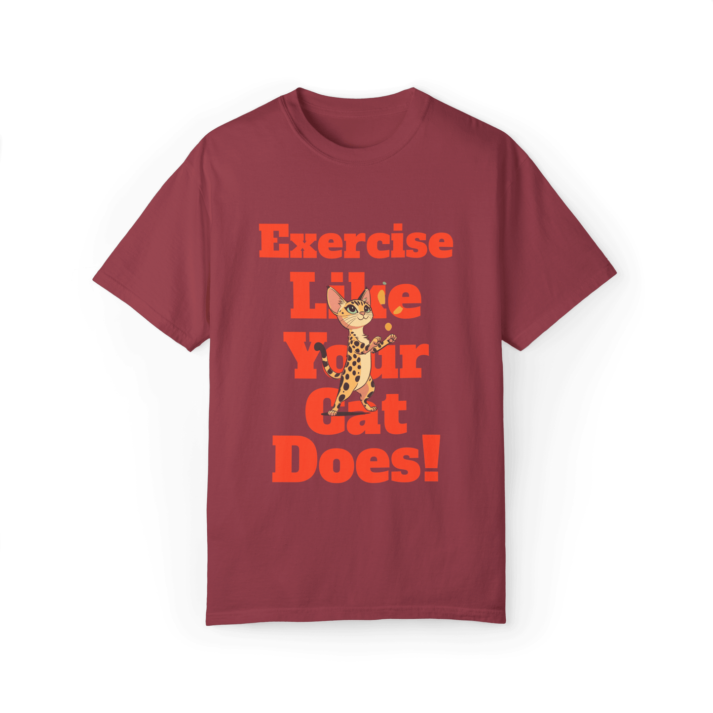 Active Savannah Cat T-shirt - Fun Workout Inspiration