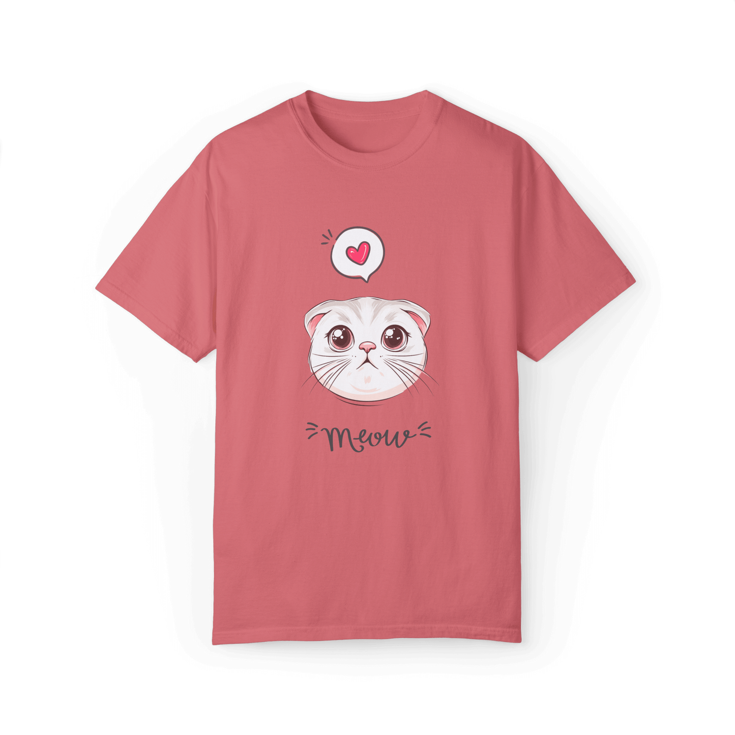 Scottish Fold Meow T-shirt - Cute Cat Love