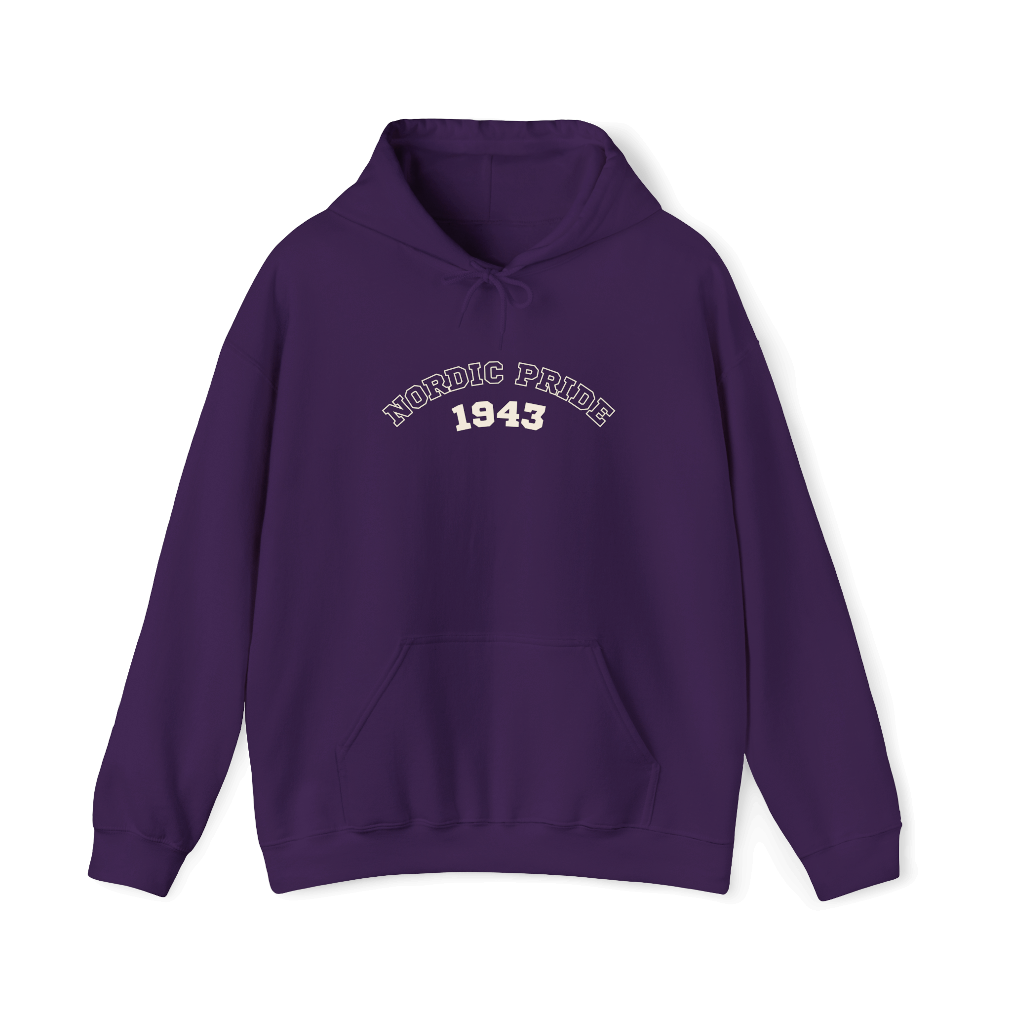 Purple hoodie featuring 