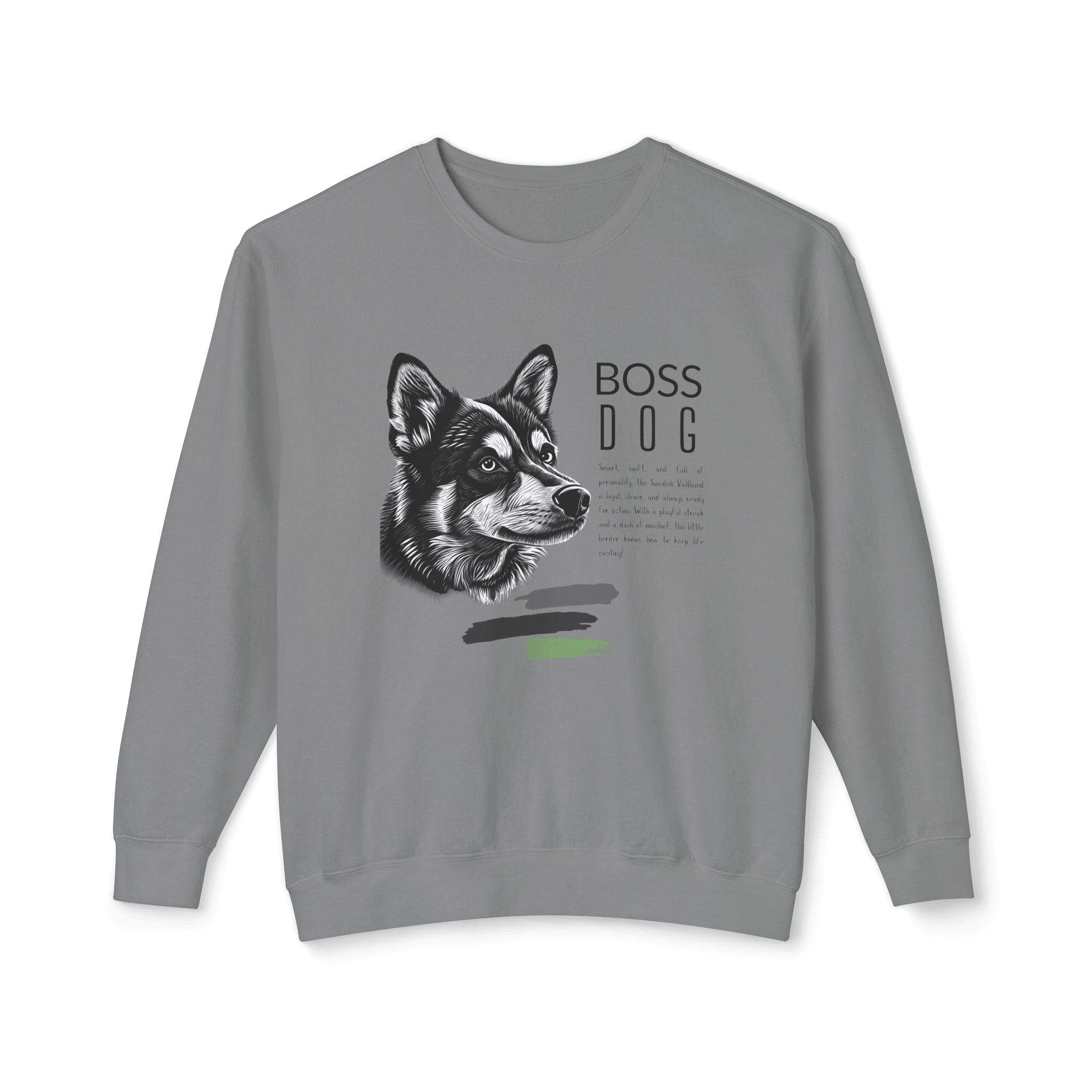 Boss Dog Sweatshirt - Swedish Vallhund Confidence