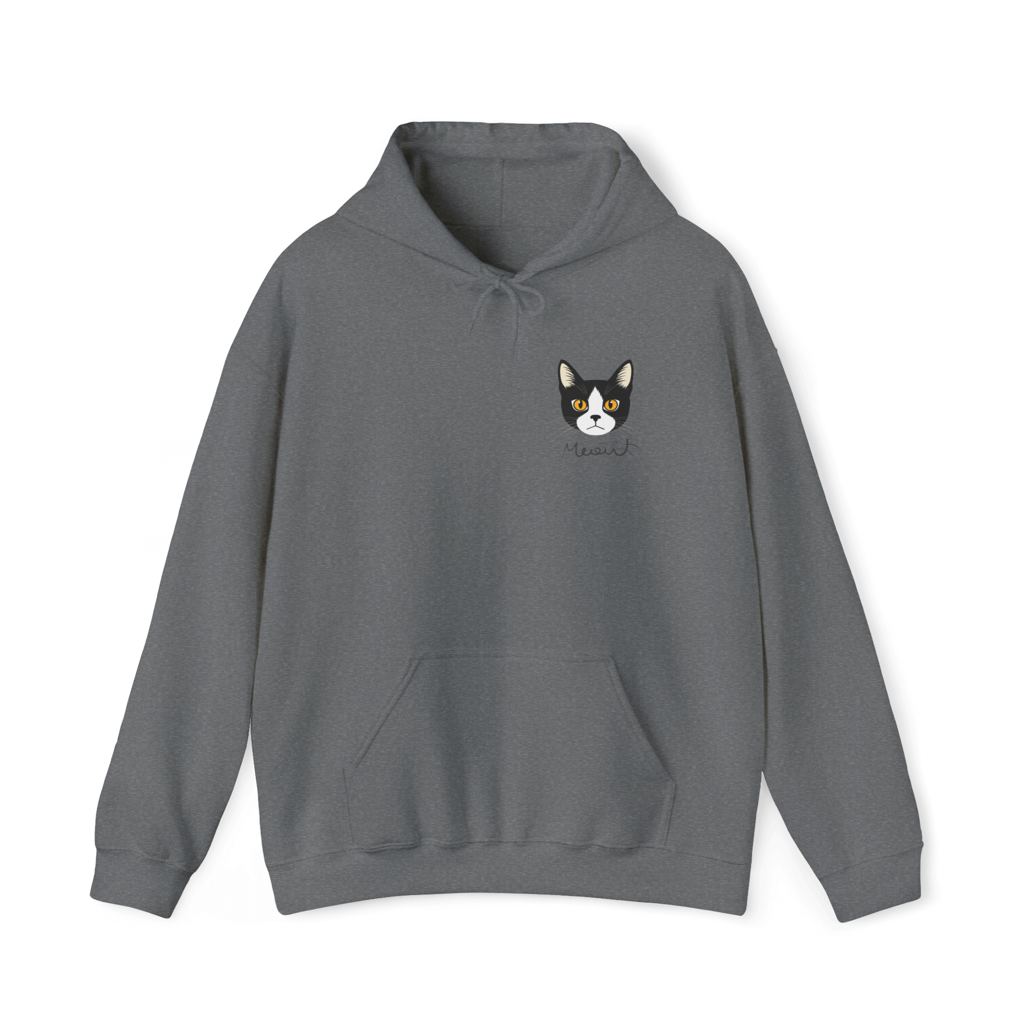 Minimalist Tuxedo Cat Hoodie - Meow Charm