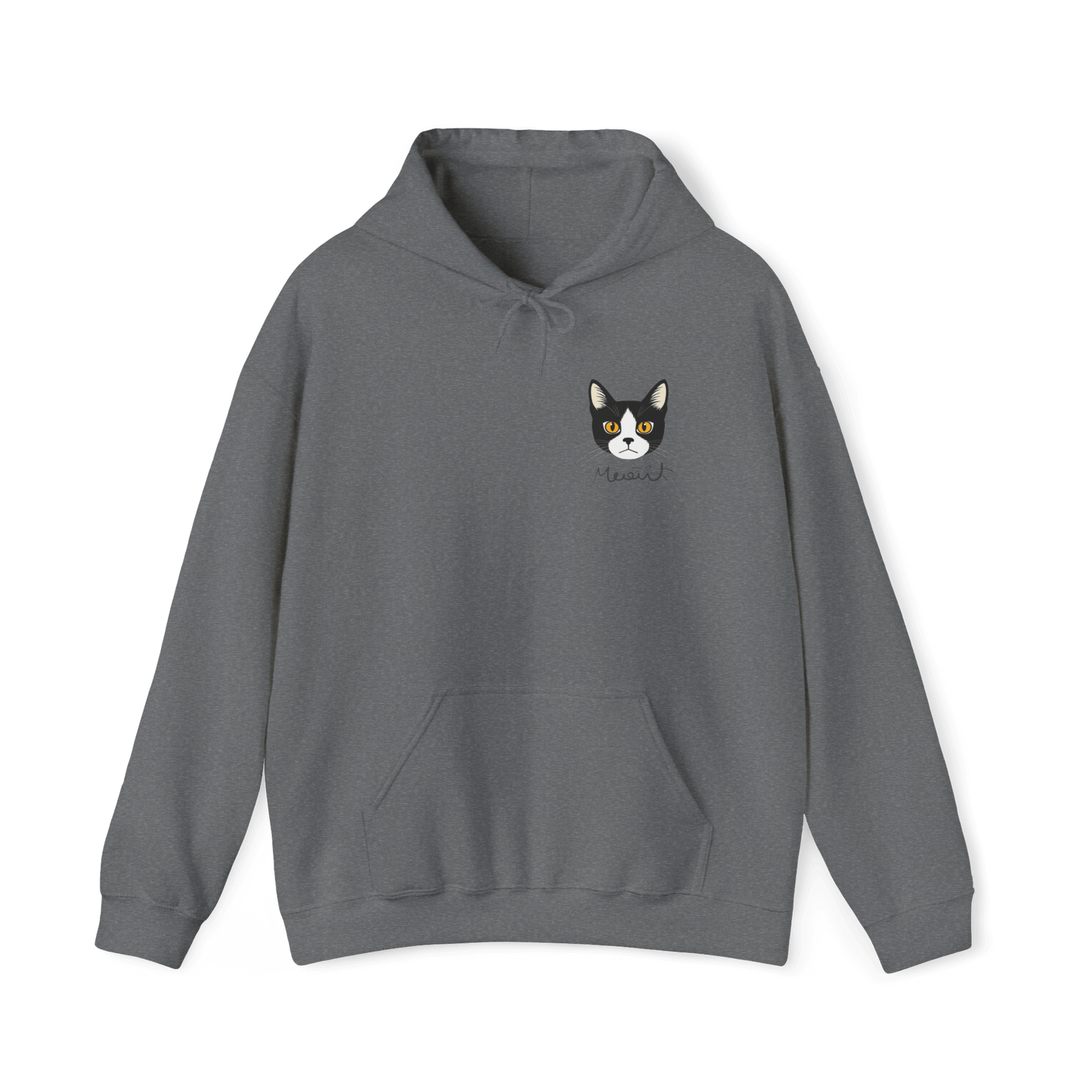 Minimalist Tuxedo Cat Hoodie - Meow Charm