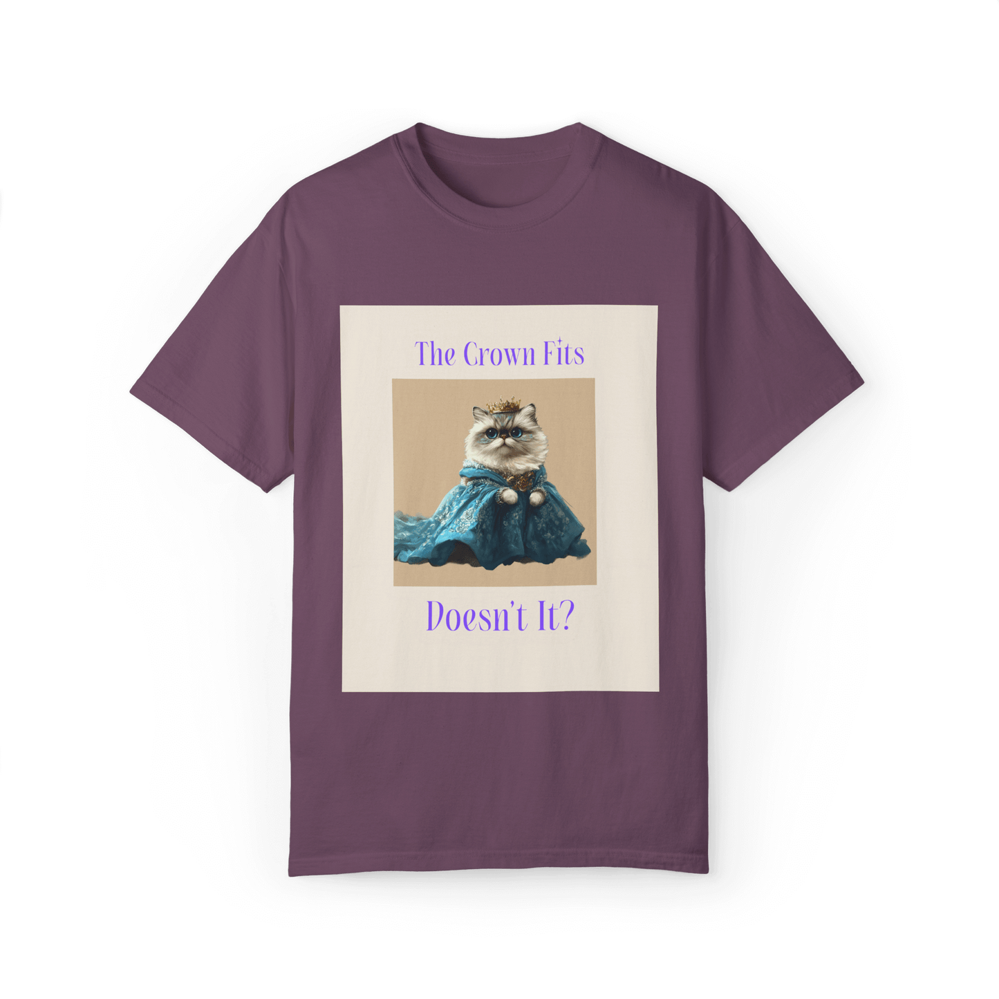 Persian Cat Royalty T-shirt - The Crown Fits Perfectly