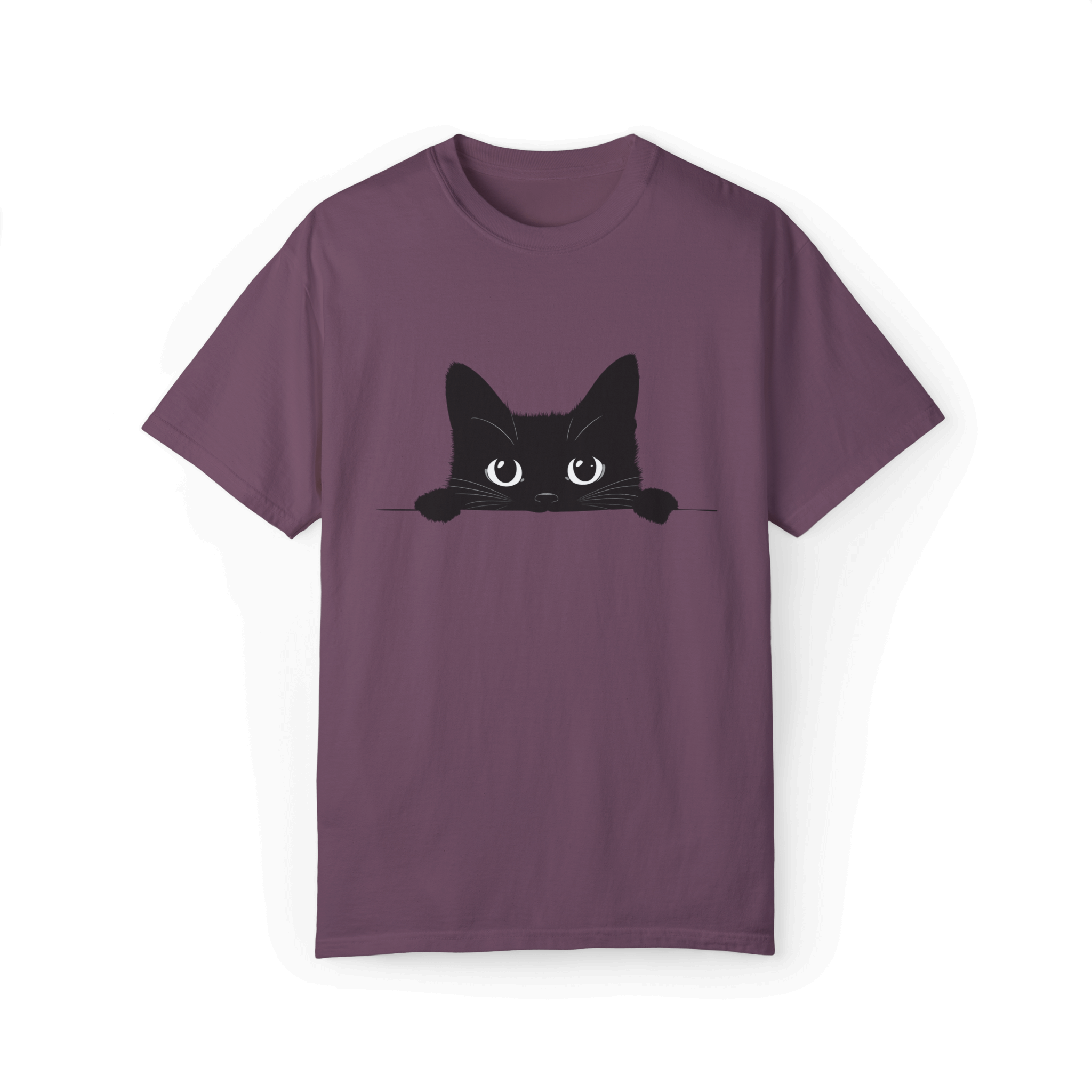 Peek-a-Boo Siamese Cat T-shirt - Adorable Minimalist Design