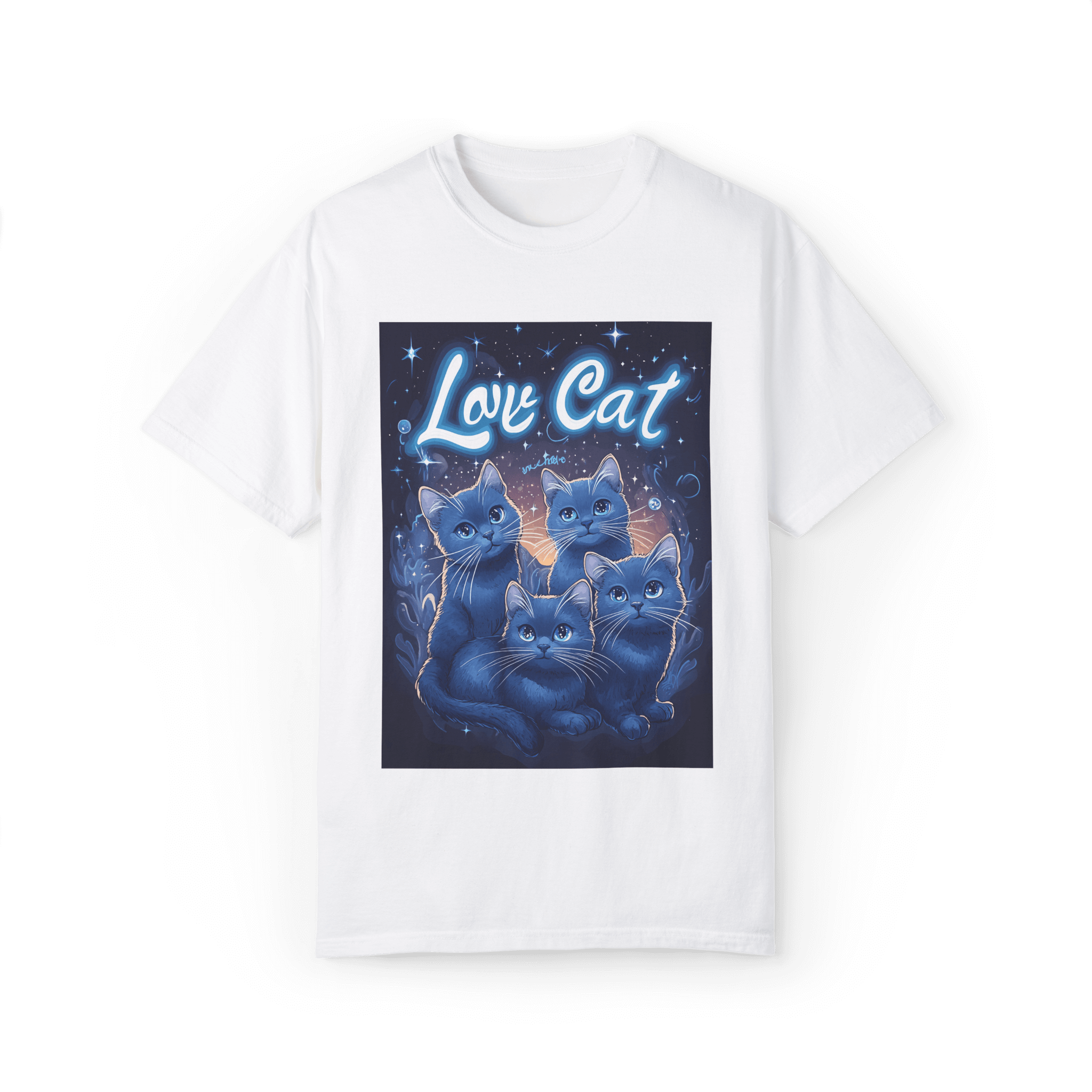 Love Cats T-shirt - British Shorthair Celestial Design