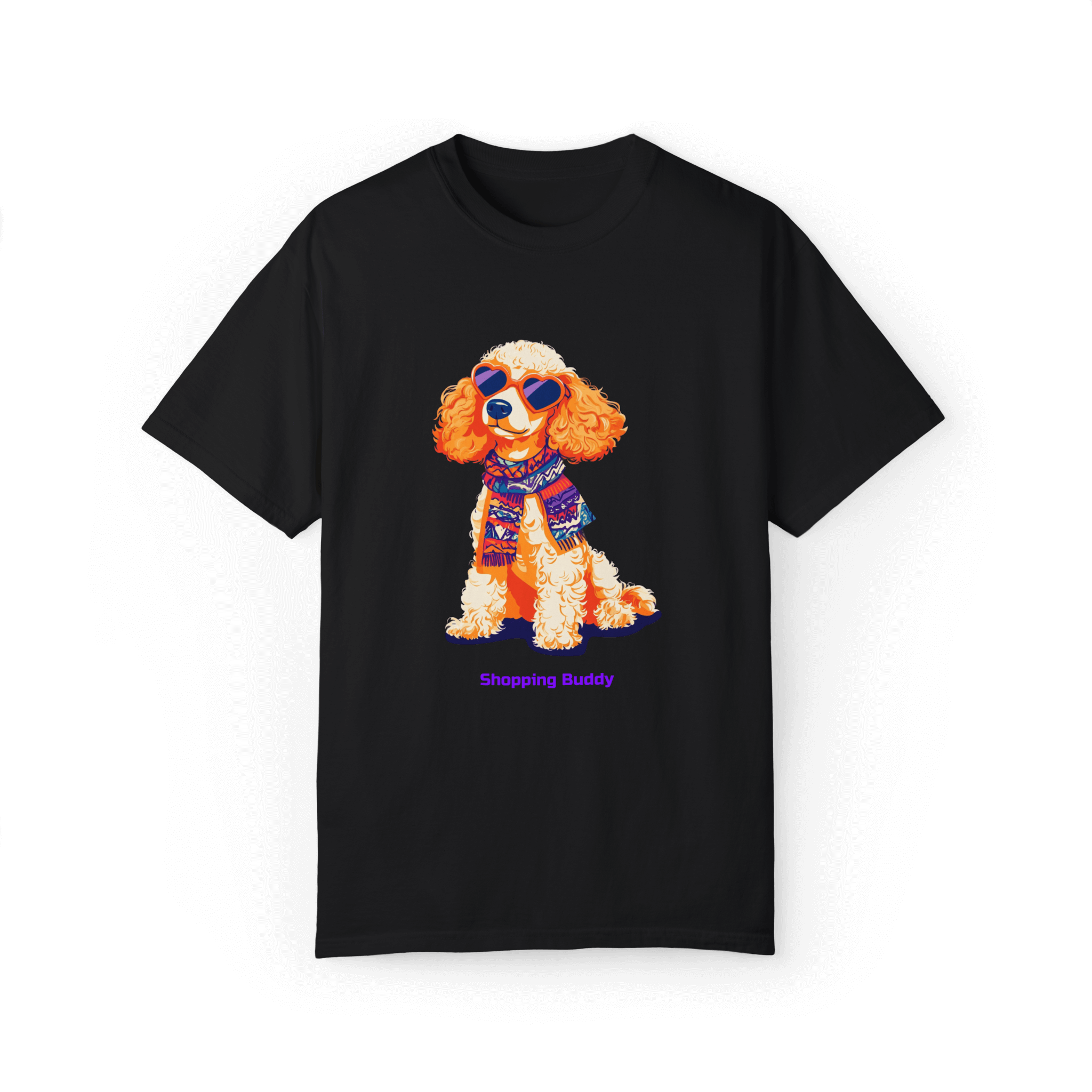 Shopping Buddy Poodle T-shirt - Stylish Canine Companion