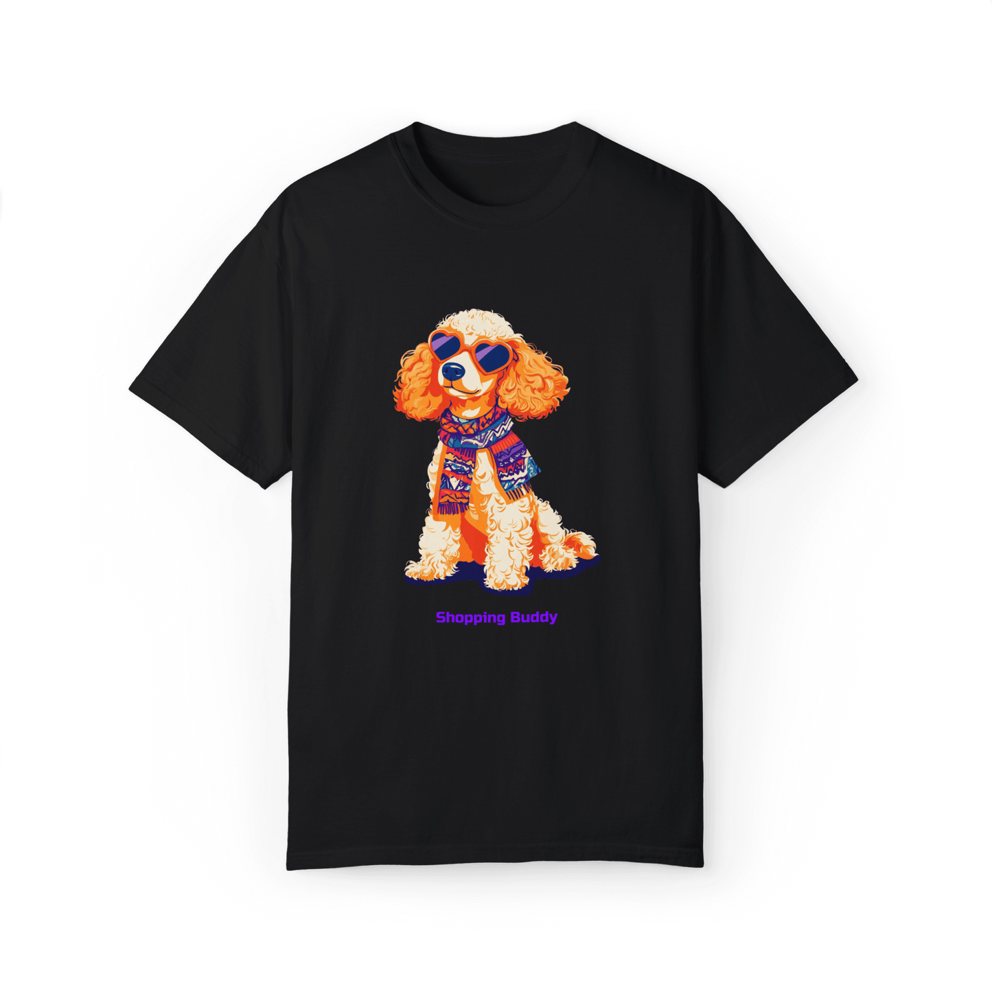 Shopping Buddy Poodle T-shirt - Stylish Canine Companion