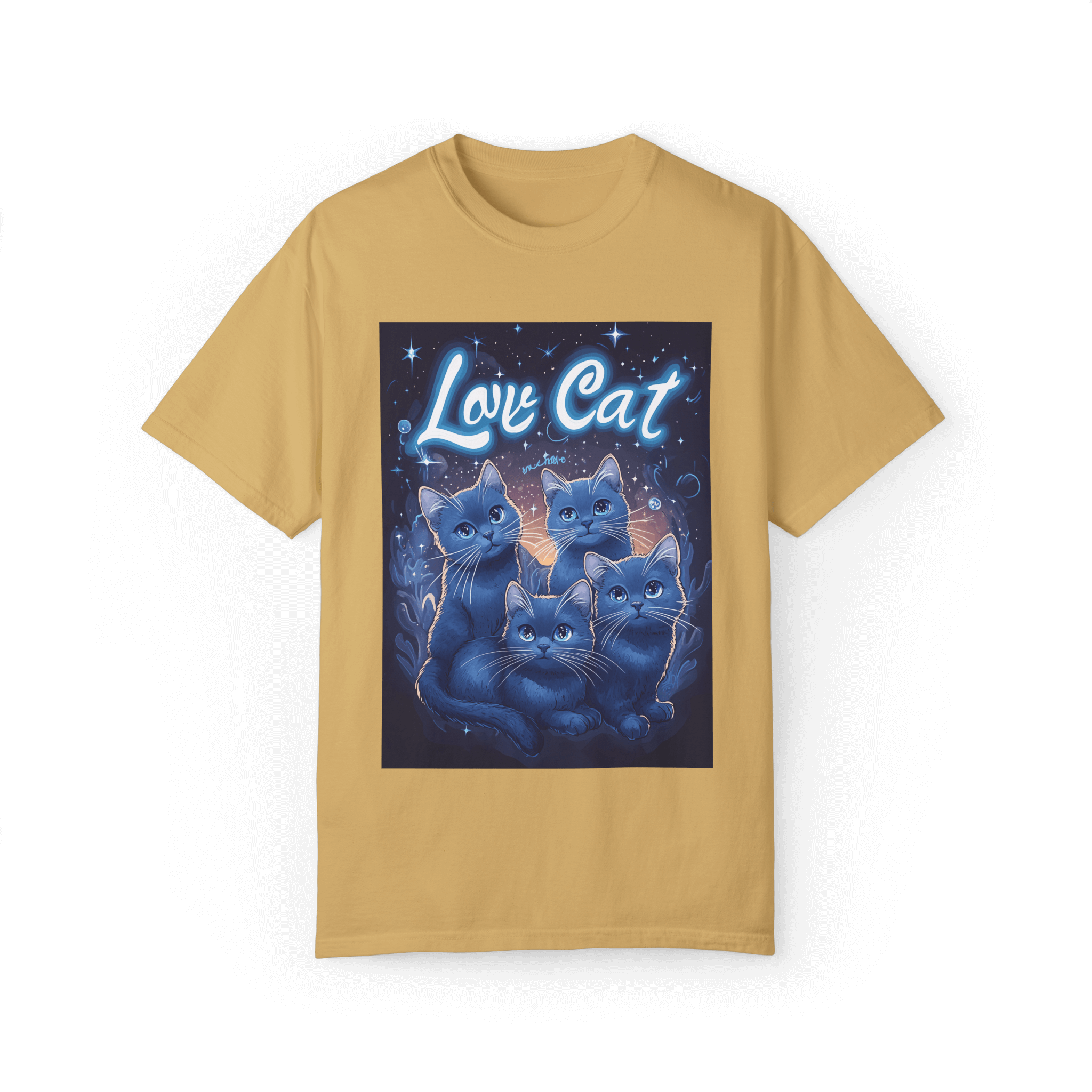 Love Cats T-shirt - British Shorthair Celestial Design